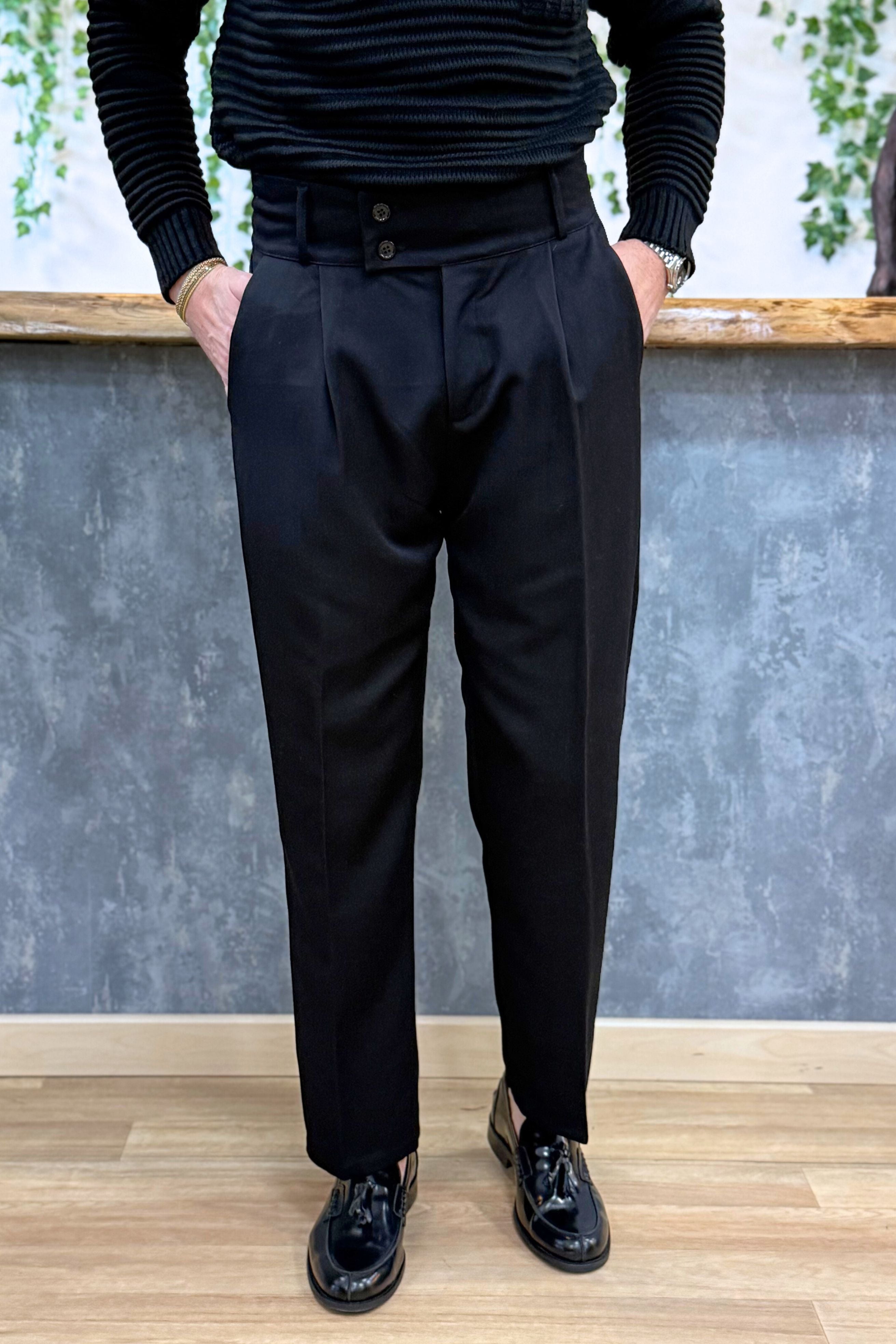 Pantalone Paris Fascia Alta Nero