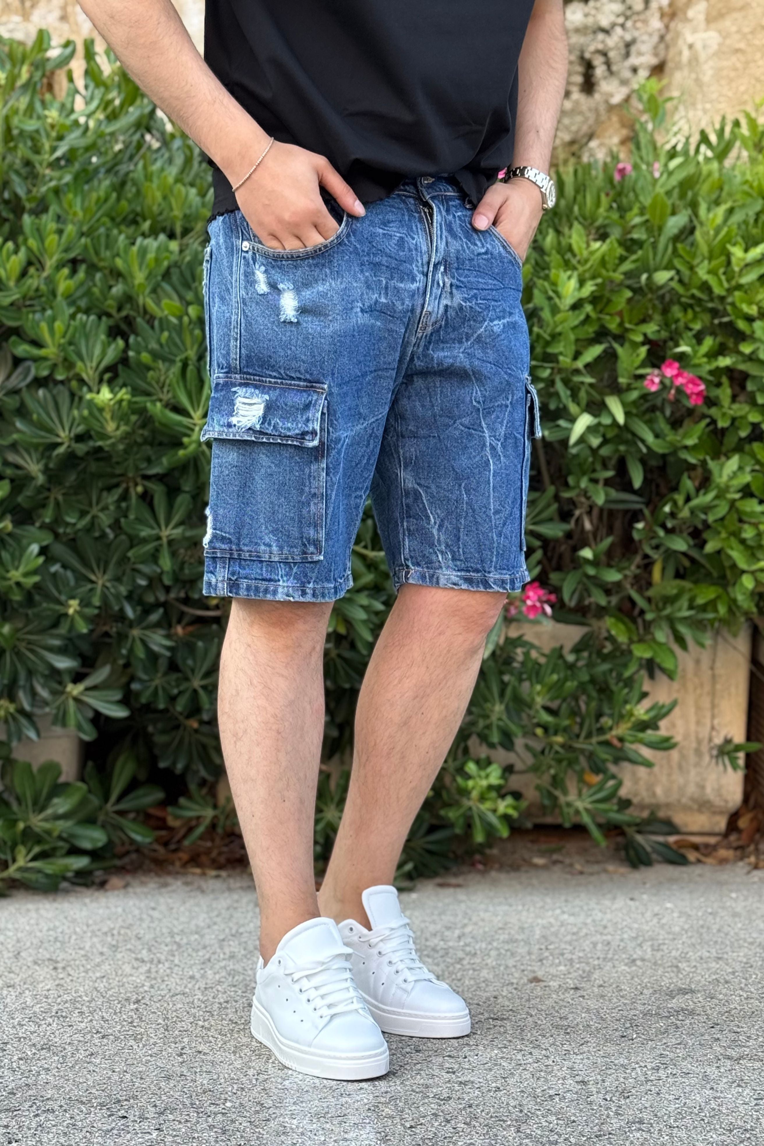 Bermuda Jeans Cargo Different Medio