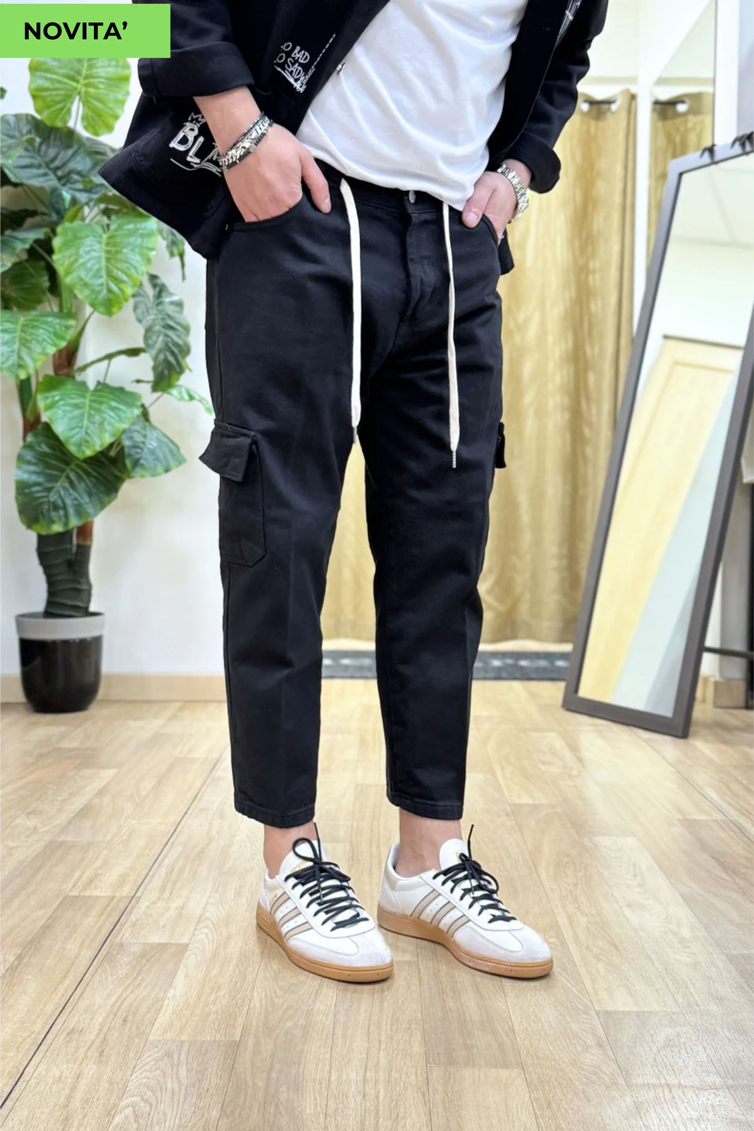 PantaJeans Cargo Different Nero