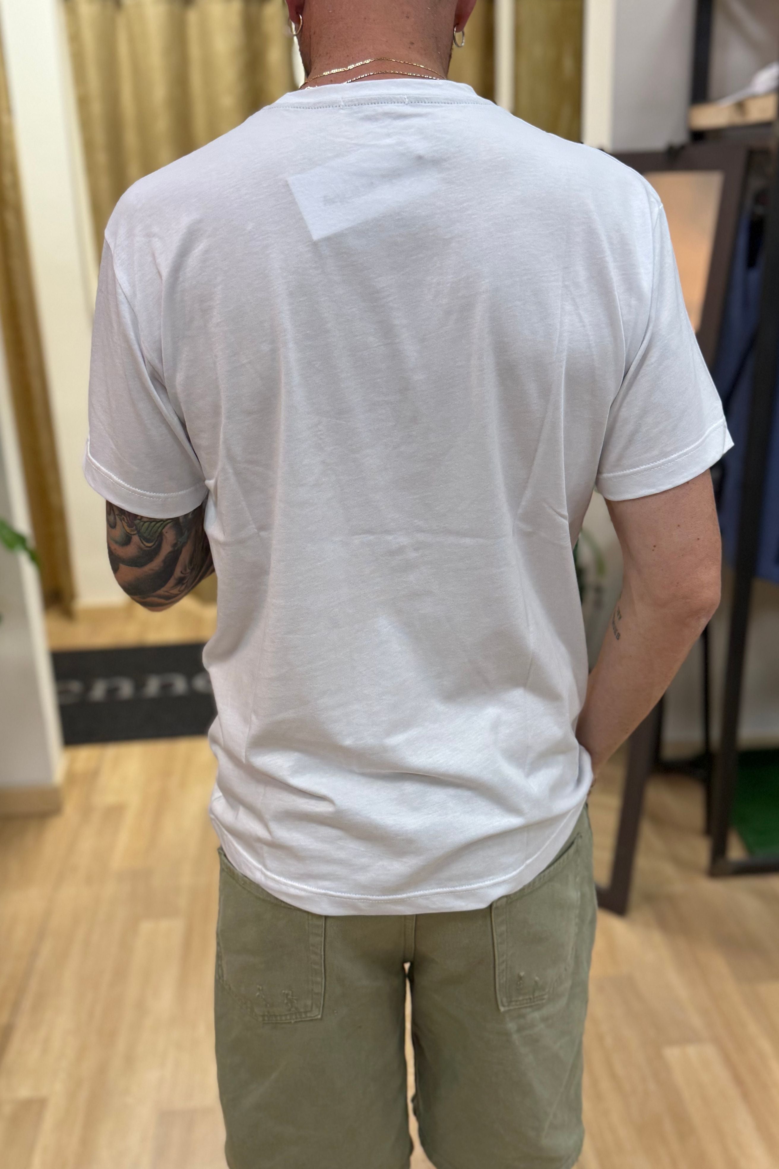 T-Shirt Sorrento Con Taschino Bianco