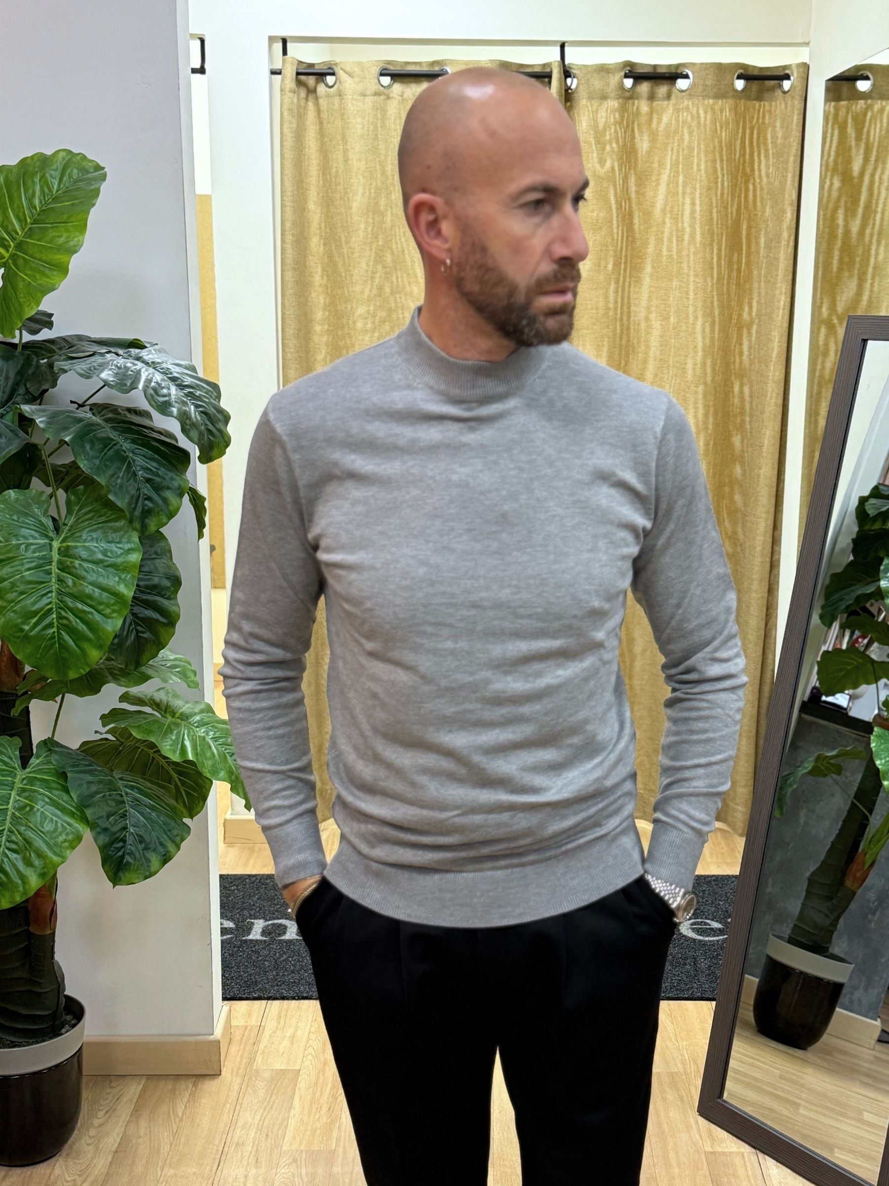 Maglia Lupetto Grigio