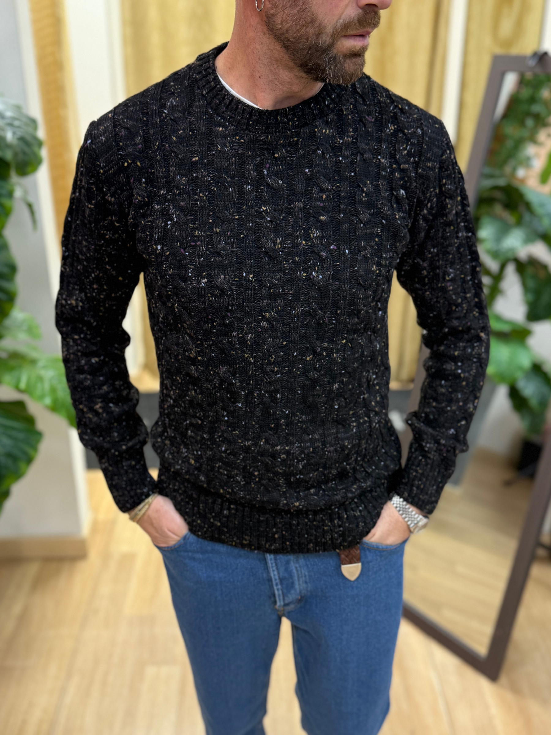 Maglioncino Ak Melange Nero