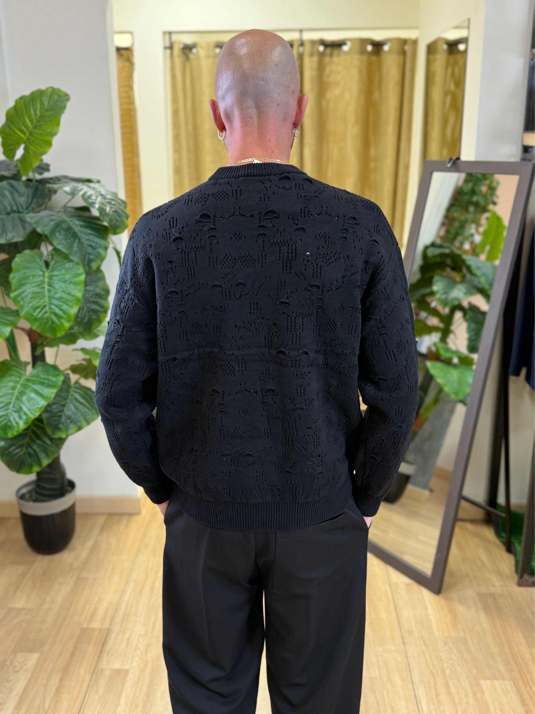 Maglioncino Traforato Tarrow Nero