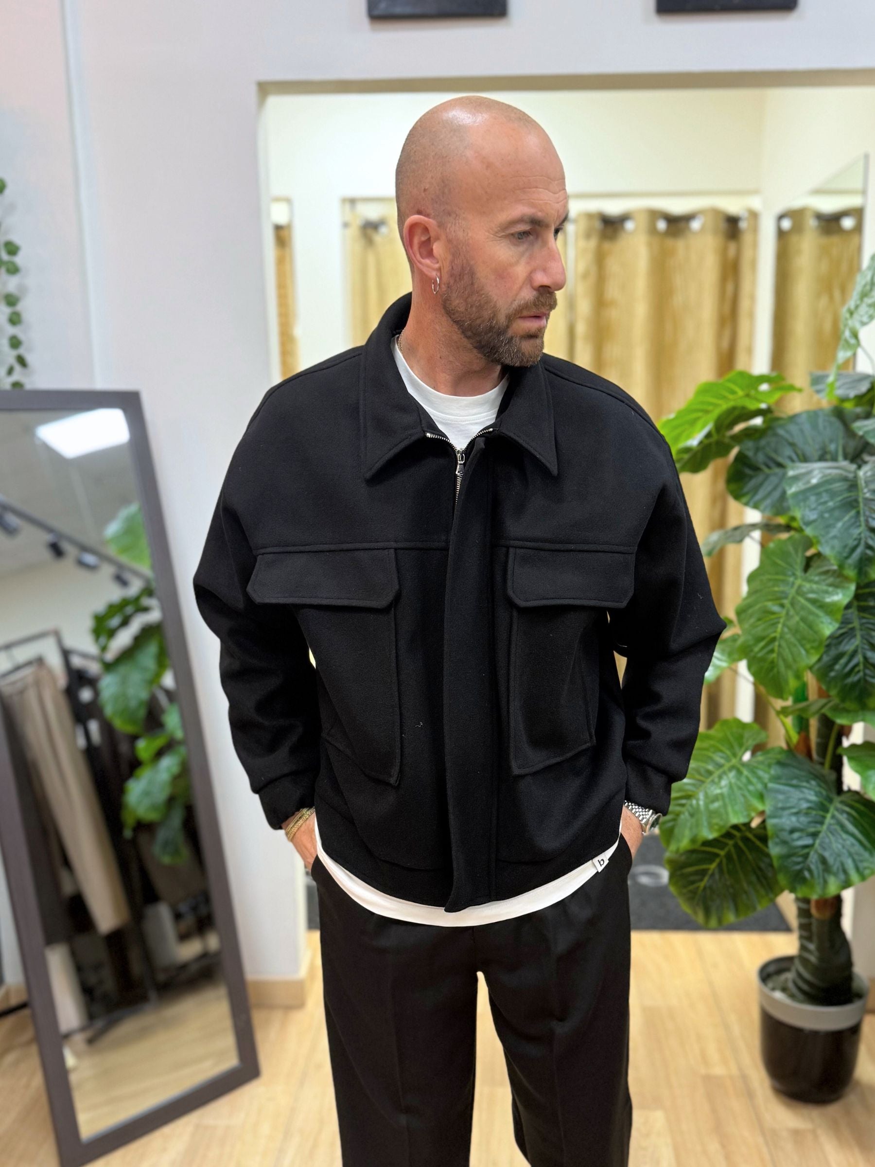 Giubbino Panno London Nero