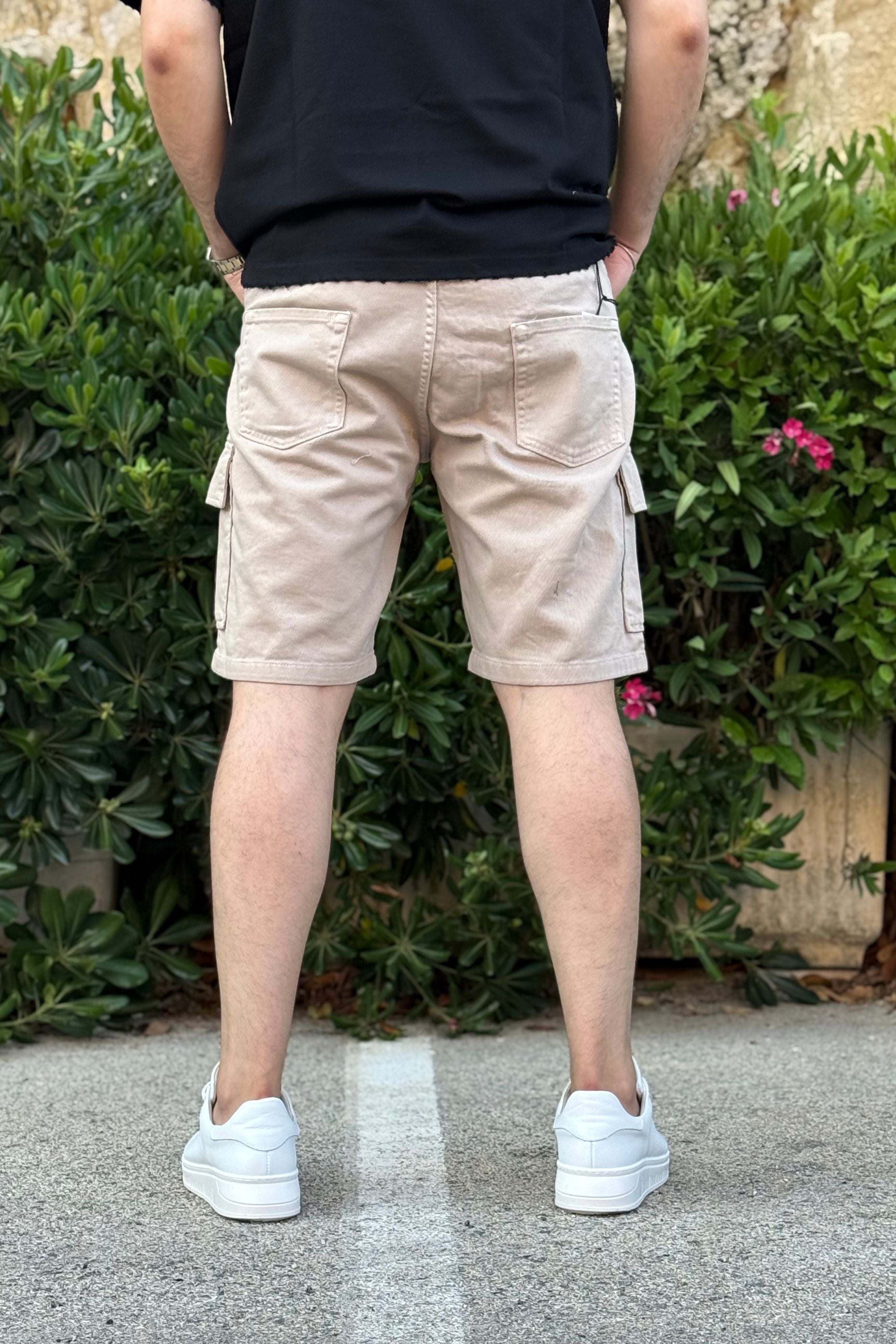 Bermuda Jeans Cargo Different Beige
