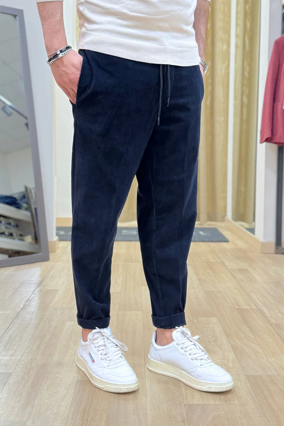 Pantalaccio milano velluto Blu