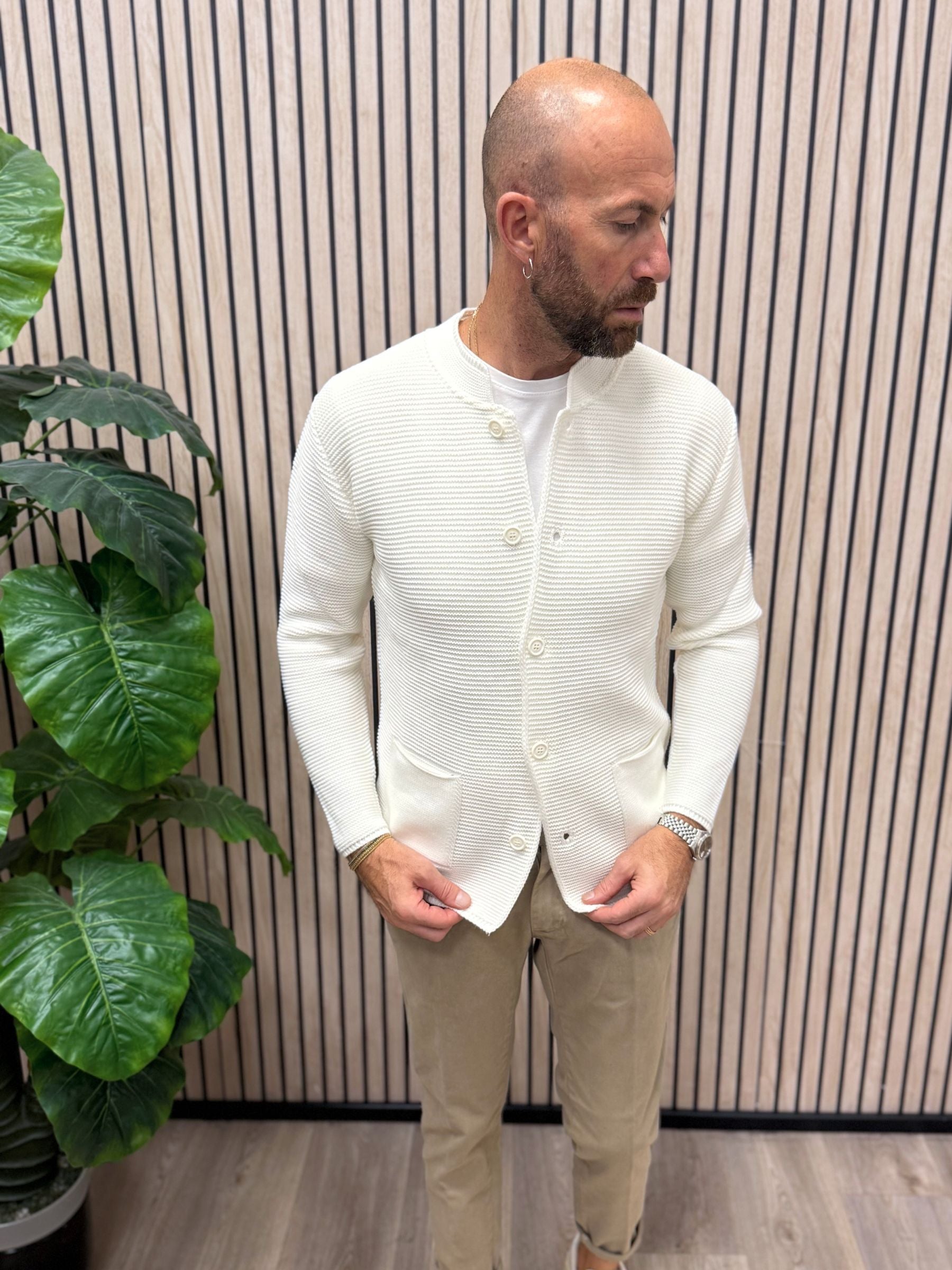 Cardigan Koreano Bianco