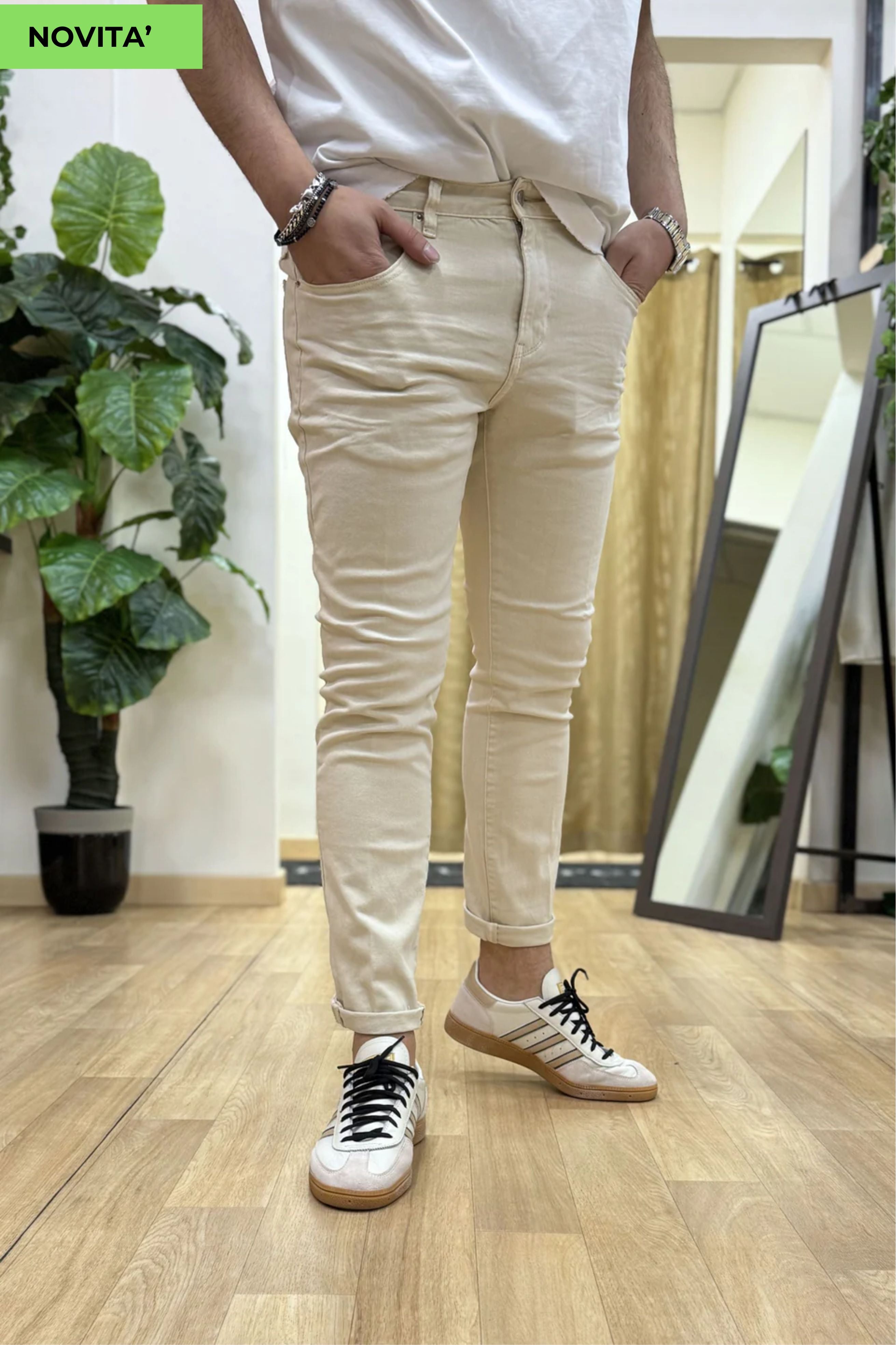 Jeans Denim Warren Beige