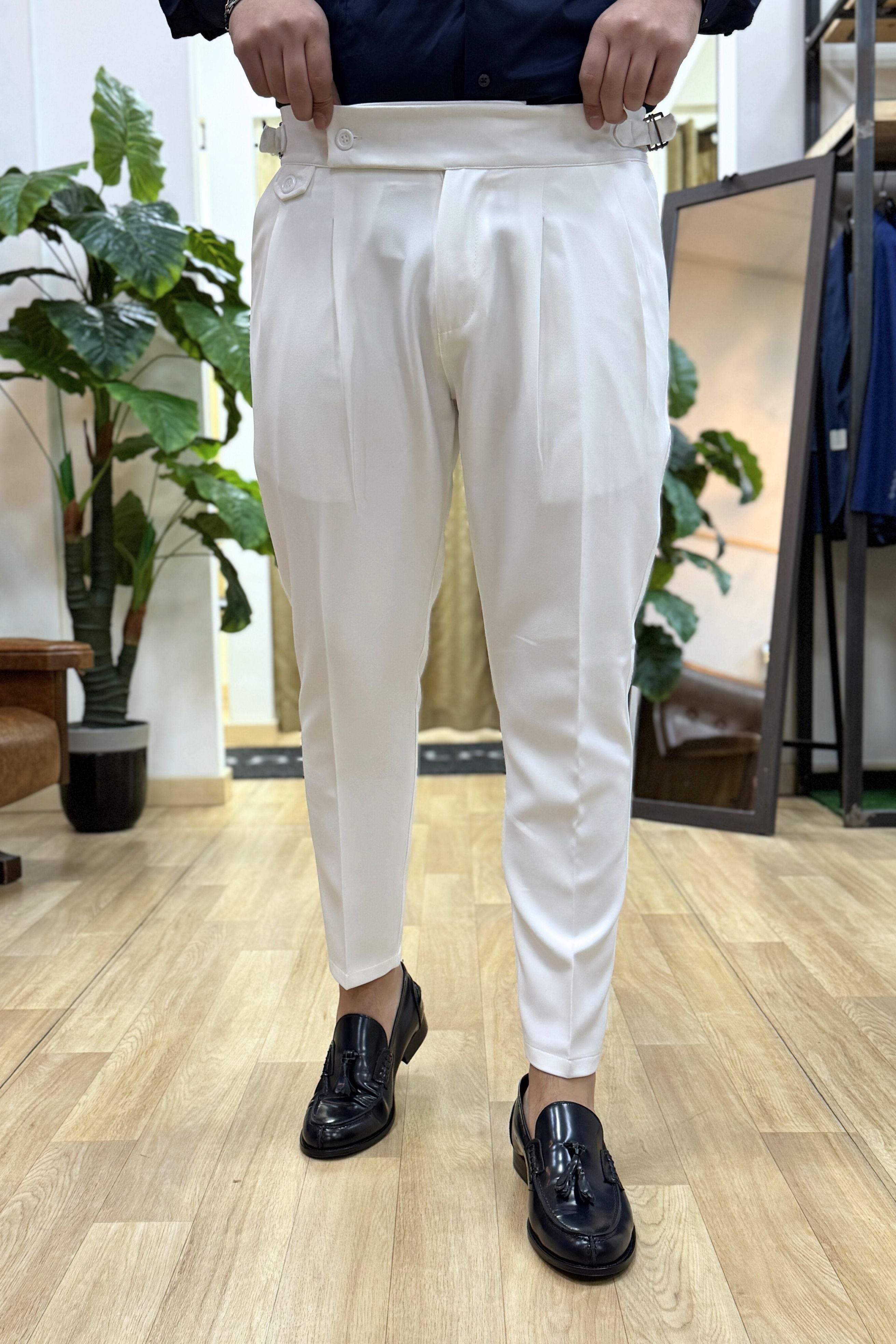 Pantalone MonteCarlo Bianco