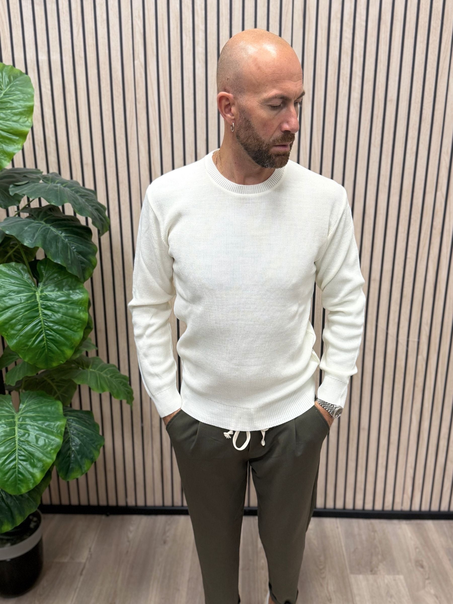 Maglioncino GiroGola In Filo MF 2.0 Bianco