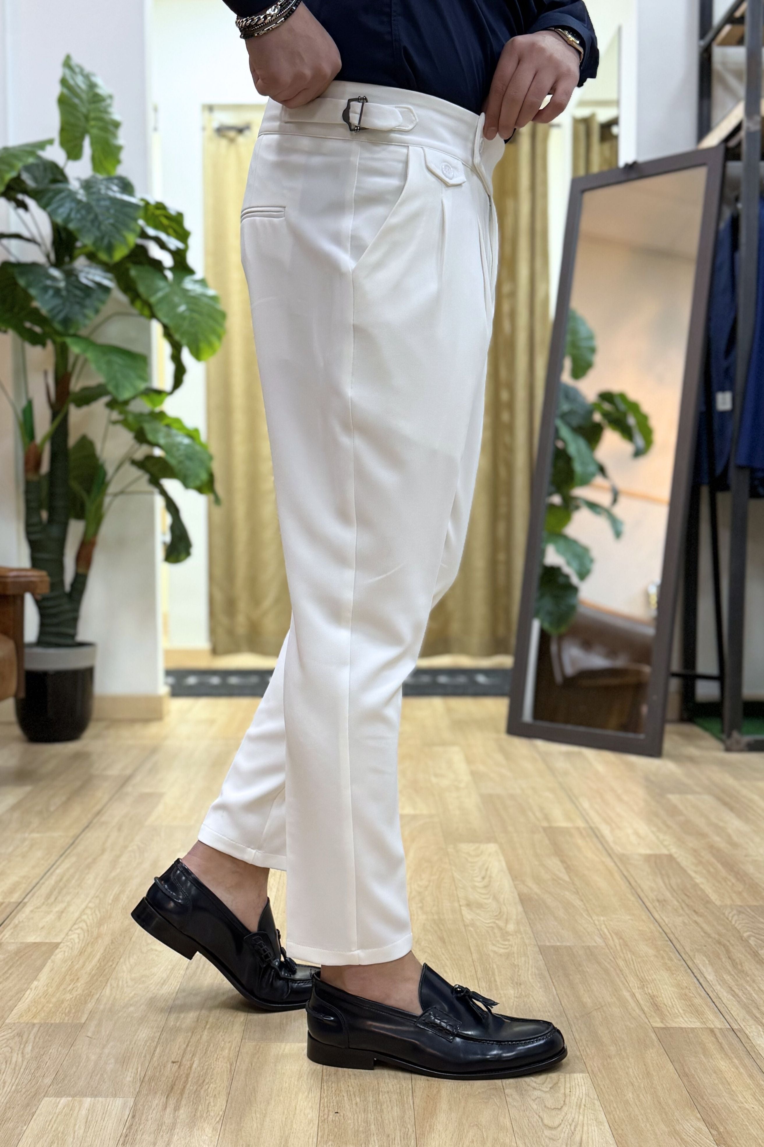 Pantalone MonteCarlo Bianco