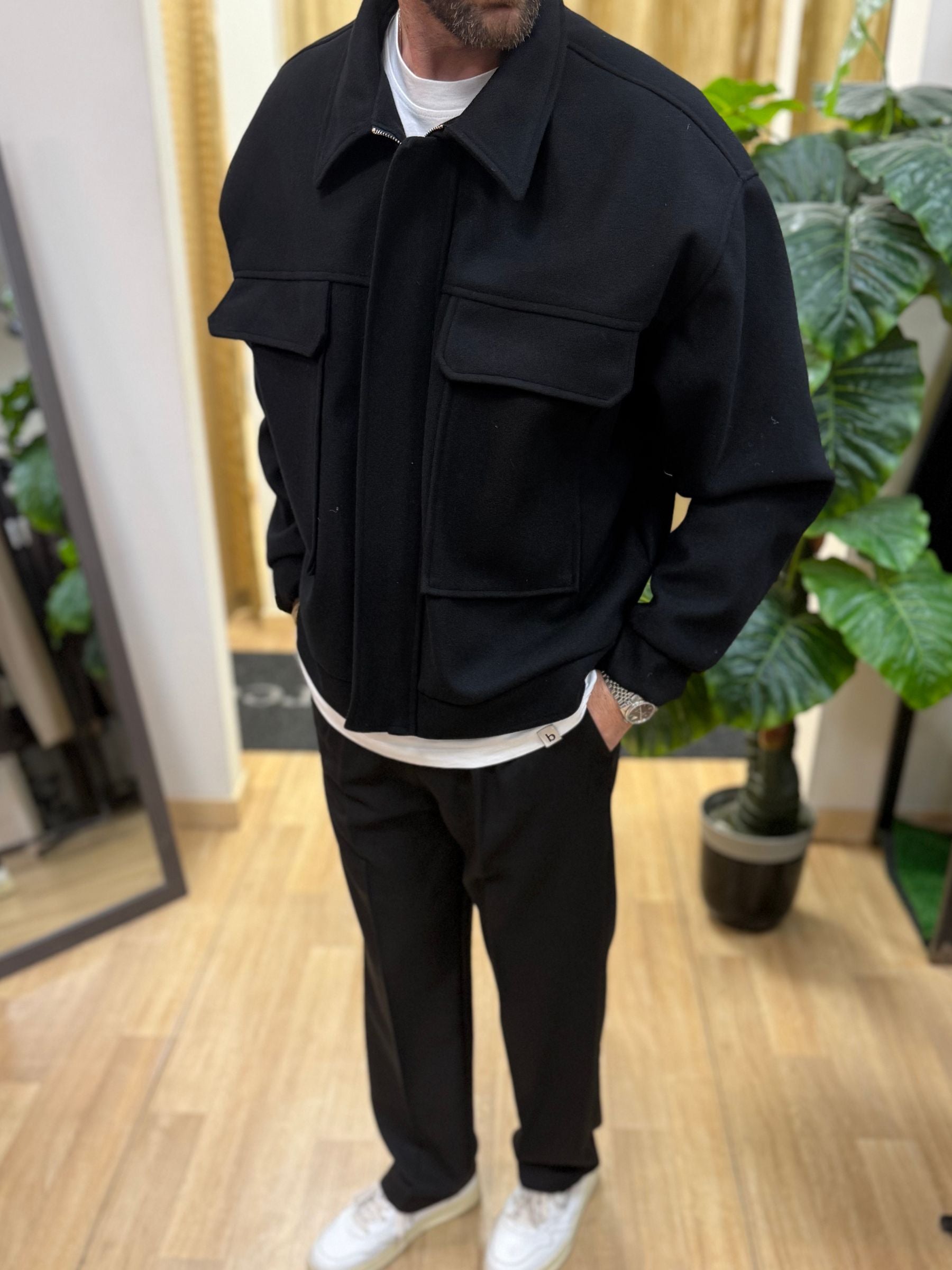 Giubbino Panno London Nero