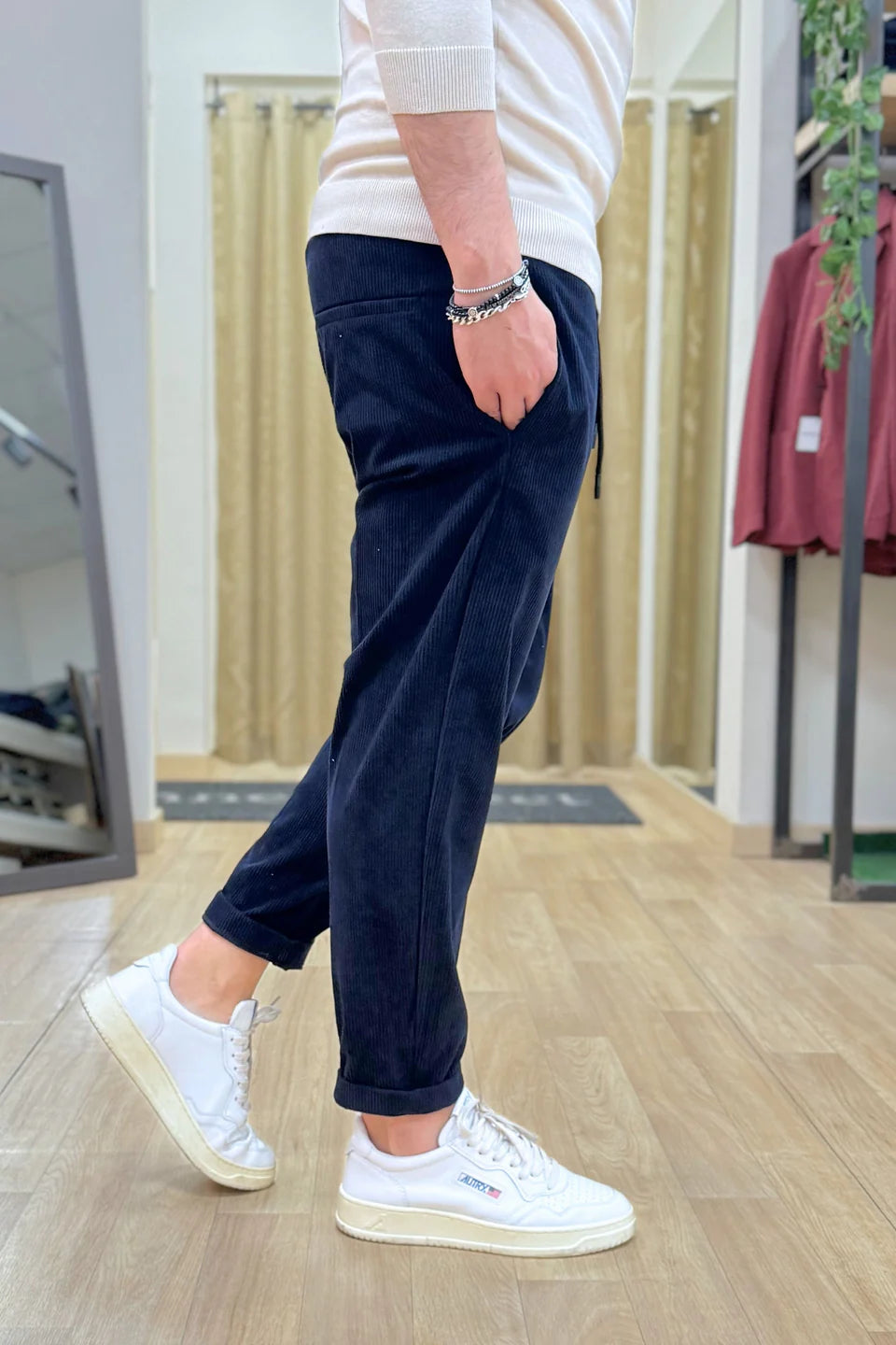 Pantalaccio milano velluto Blu