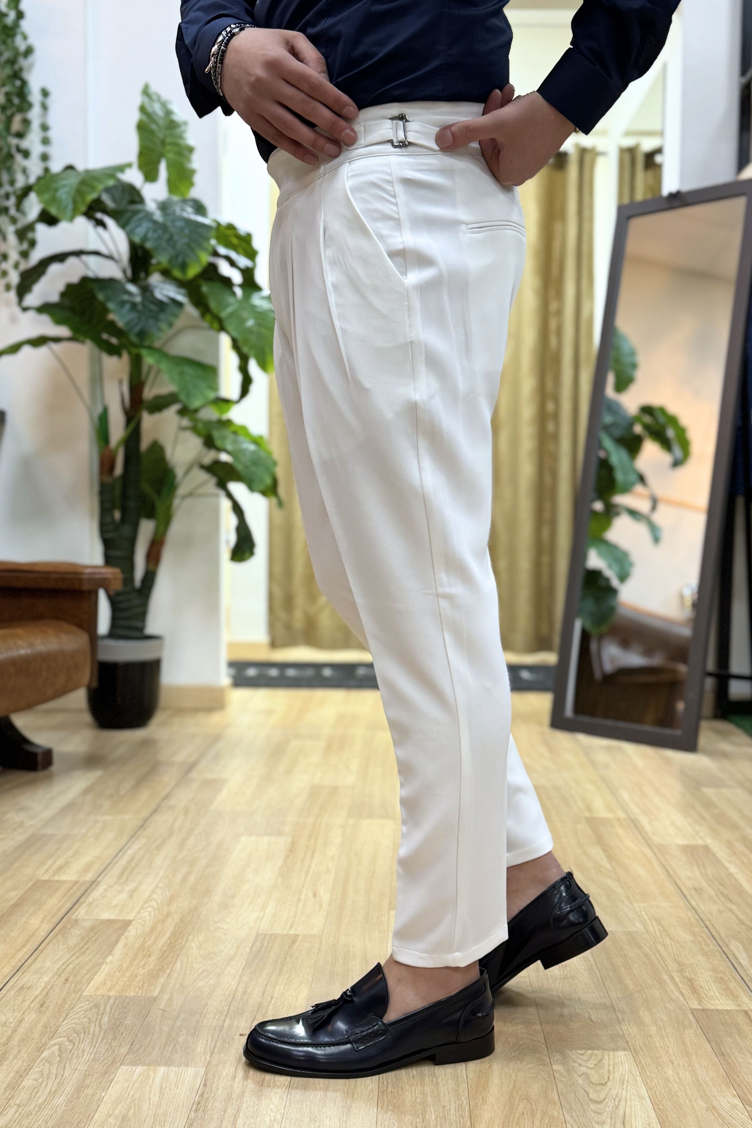 Pantalone MonteCarlo Bianco