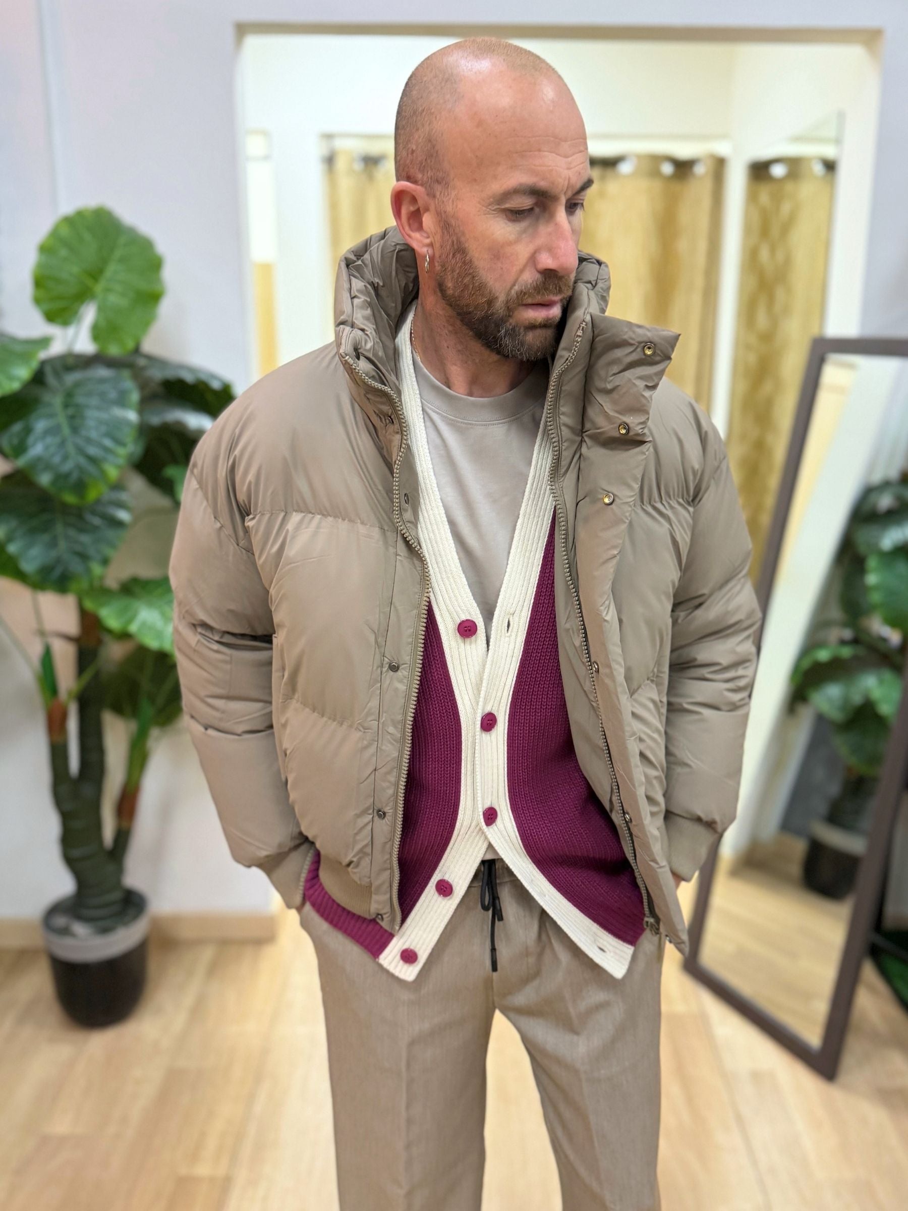 Bomber Cropped Beige