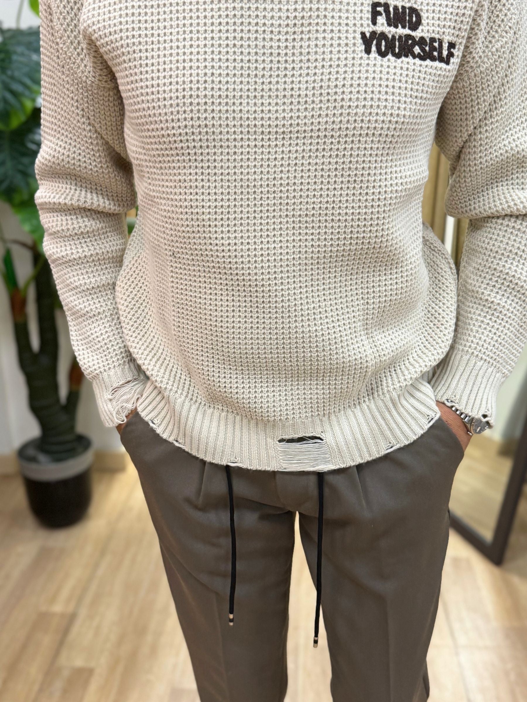 Maglioncino Girogola Find Beige
