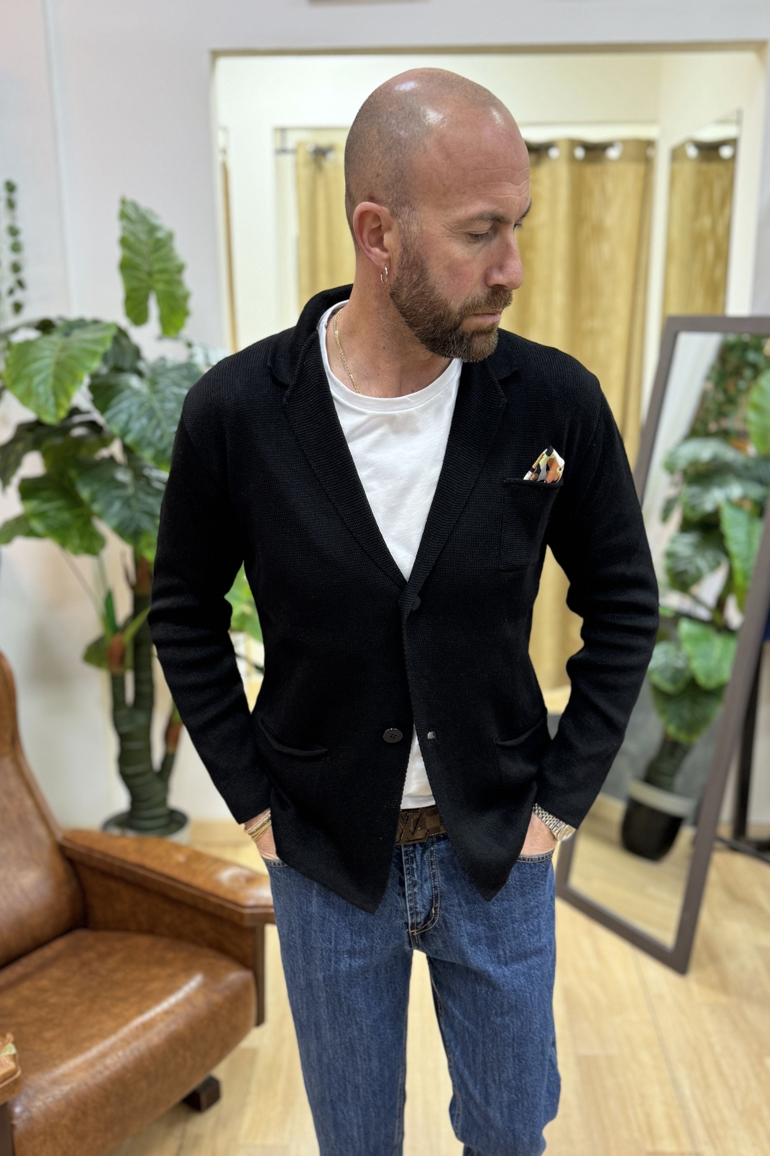 Cardigan/Giacca Cotone Nero