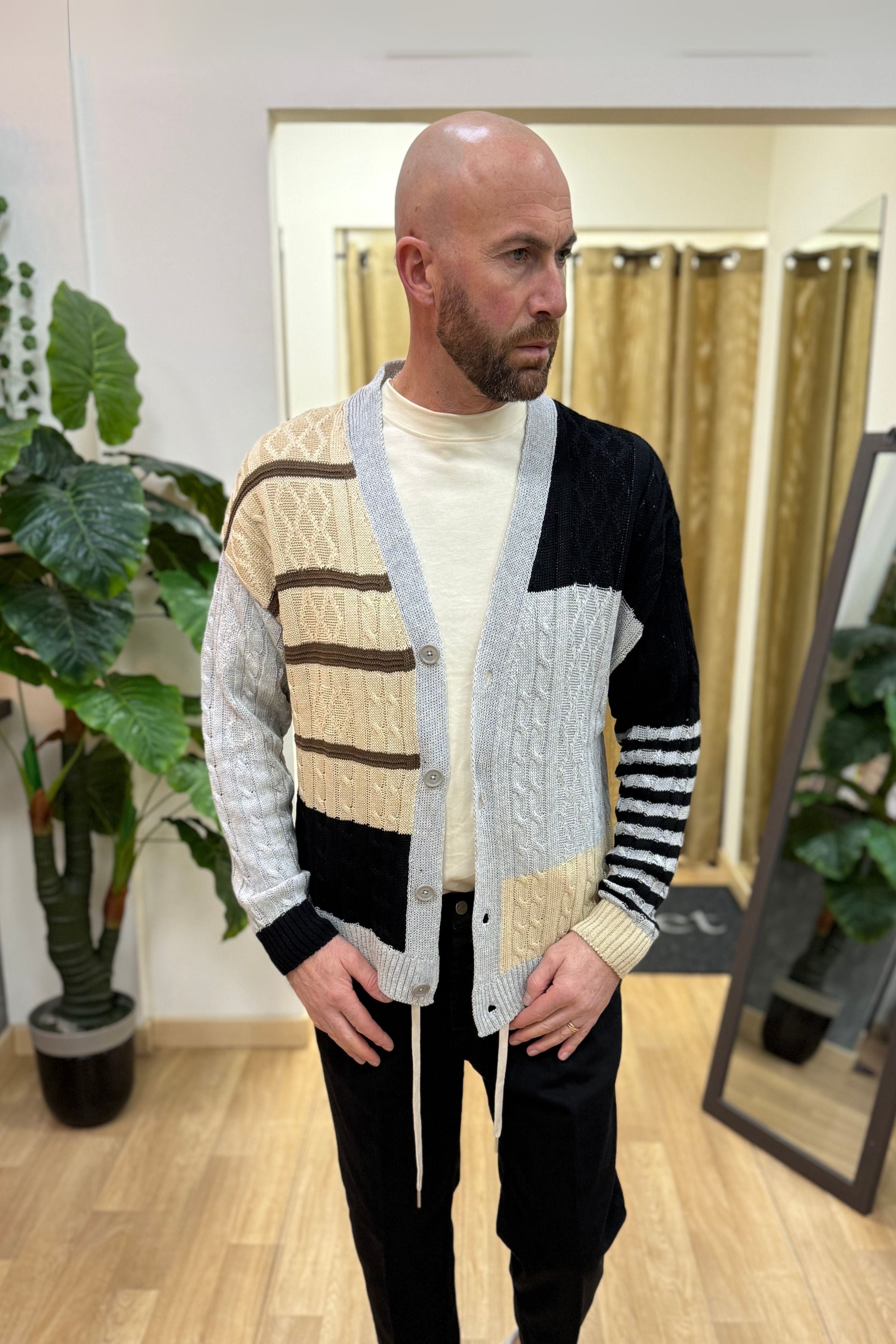 Cardigan Over Harry Grigio