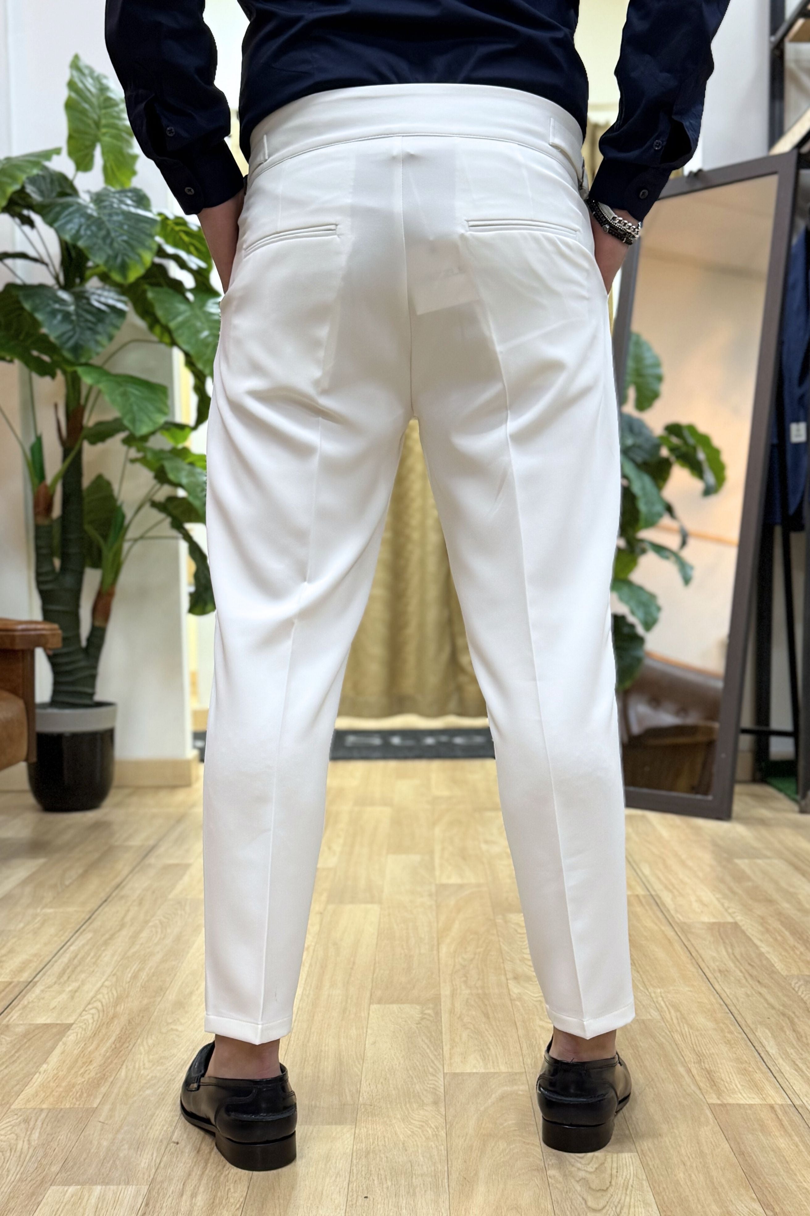 Pantalone MonteCarlo Bianco