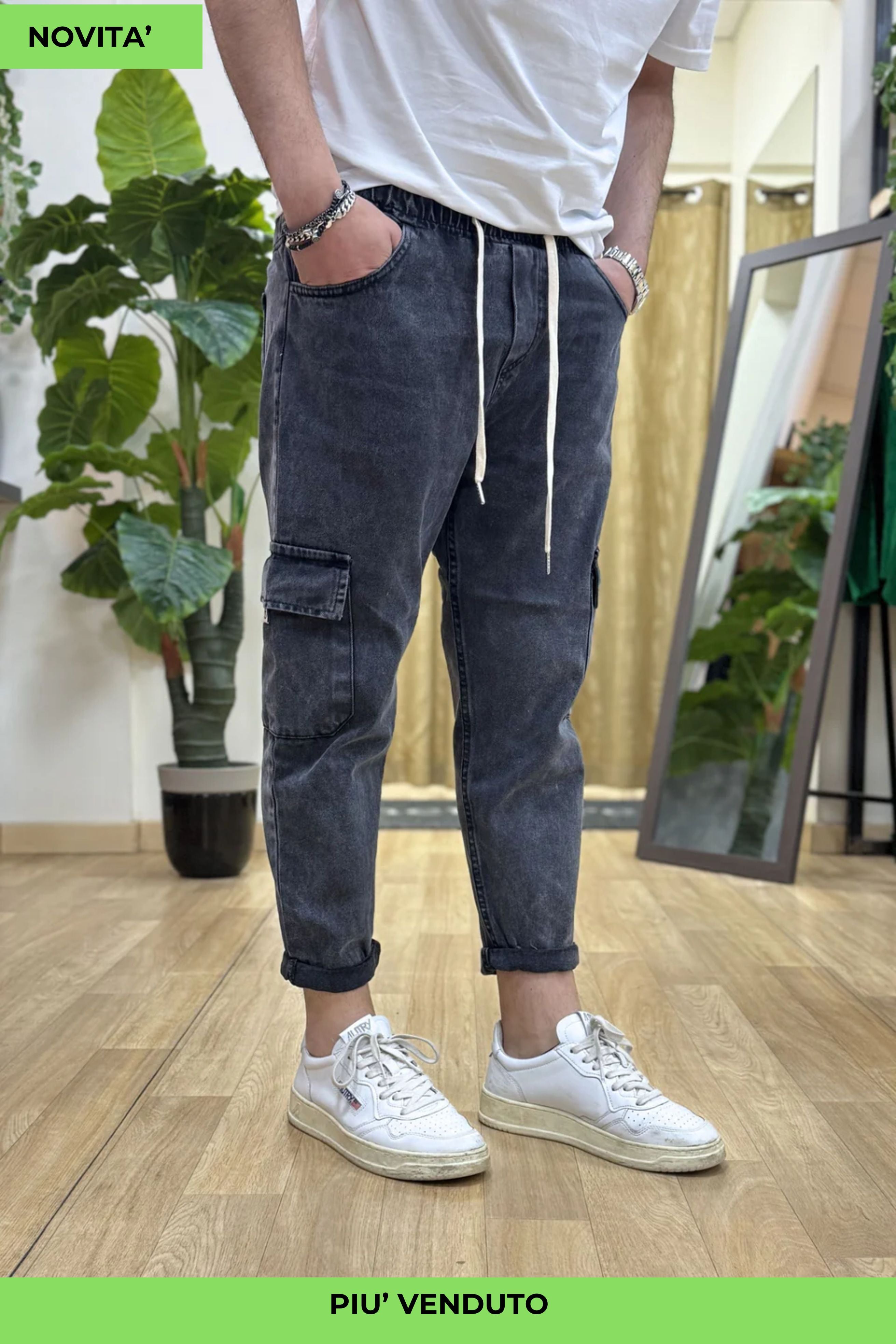 PantaJeans Cargo Nero