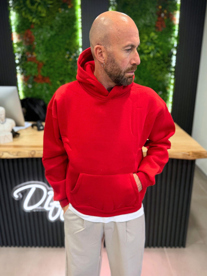 Felpa Boxy-Fit Rosso