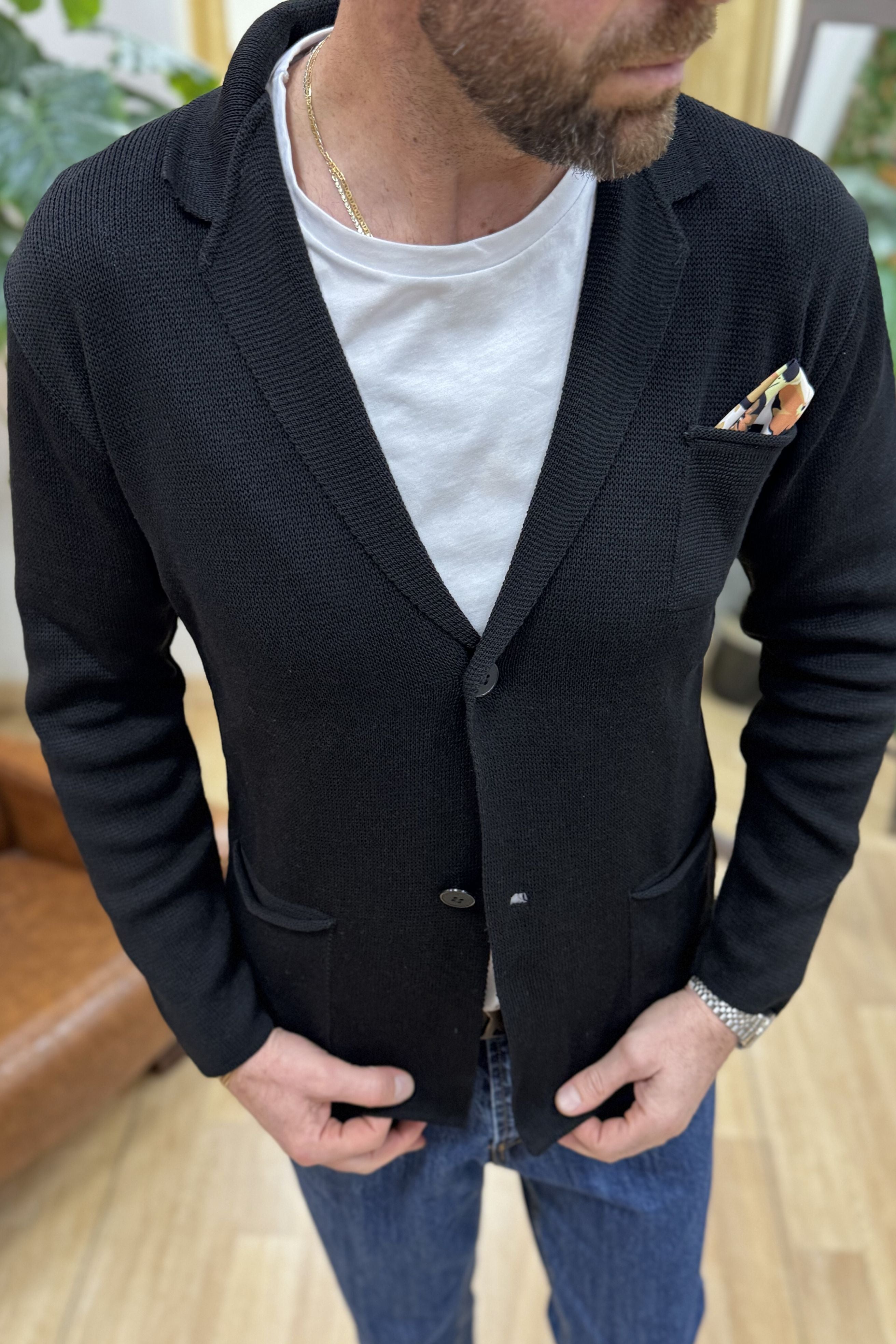 Cardigan/Giacca Cotone Nero