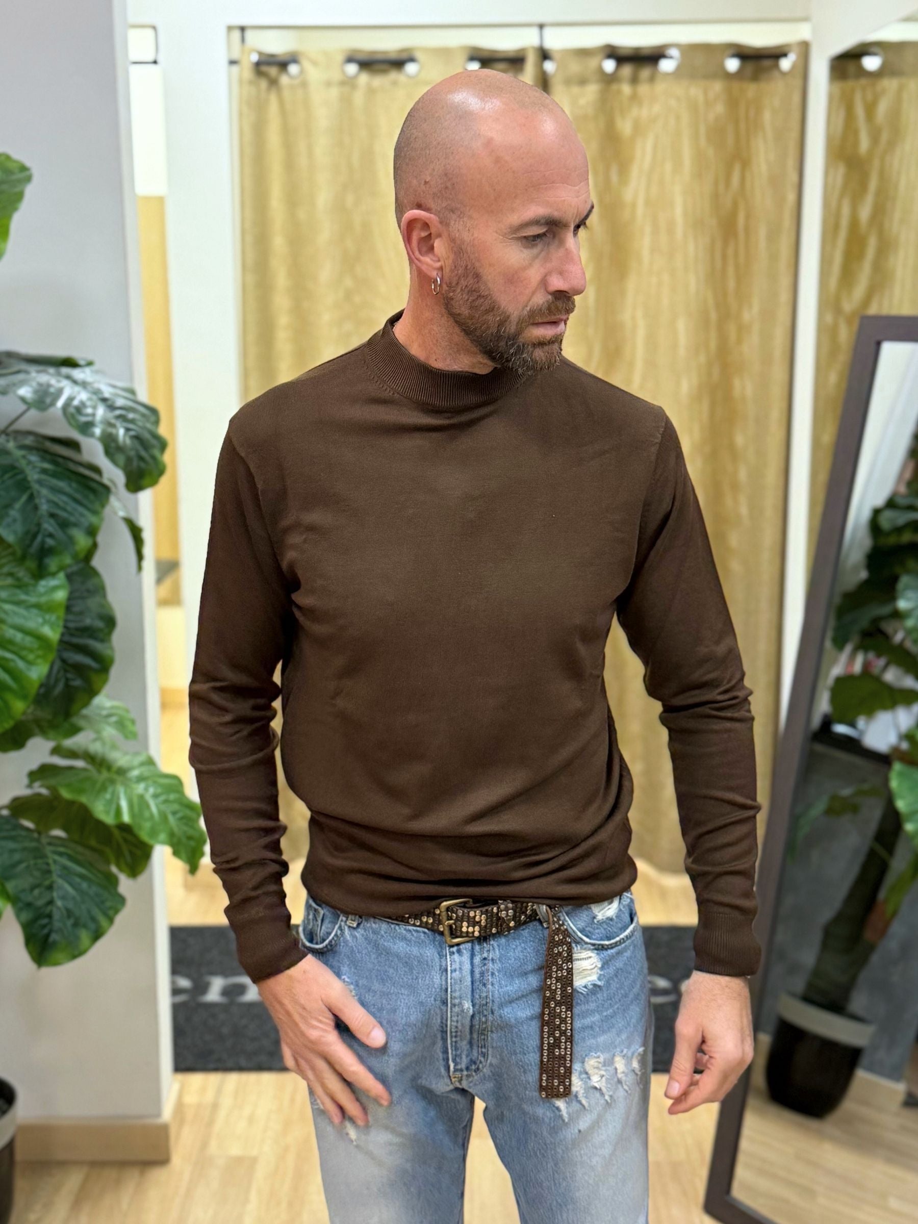 Maglia Lupetto Marrone