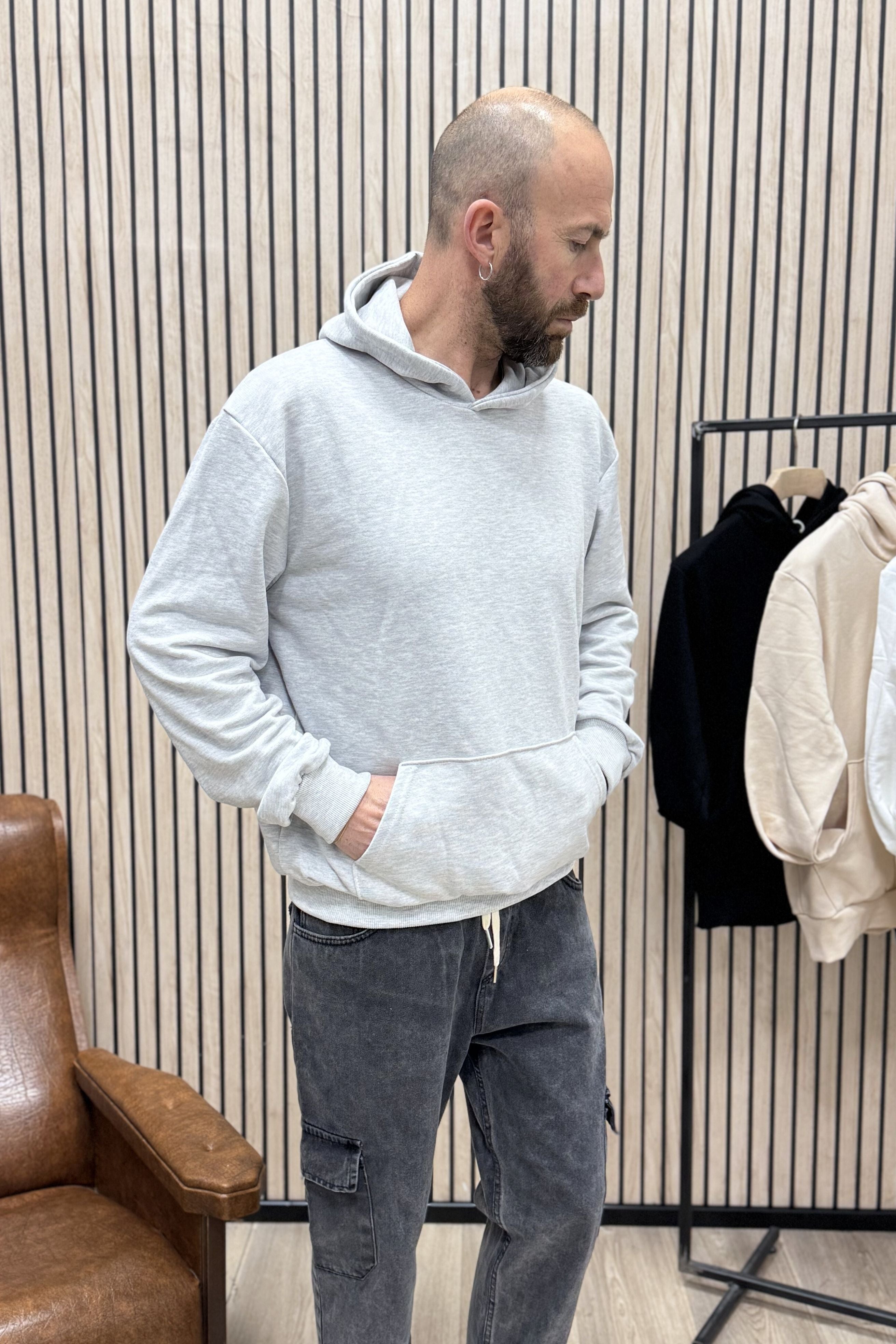 Felpa Boxy-Fit Summer25 Grigio