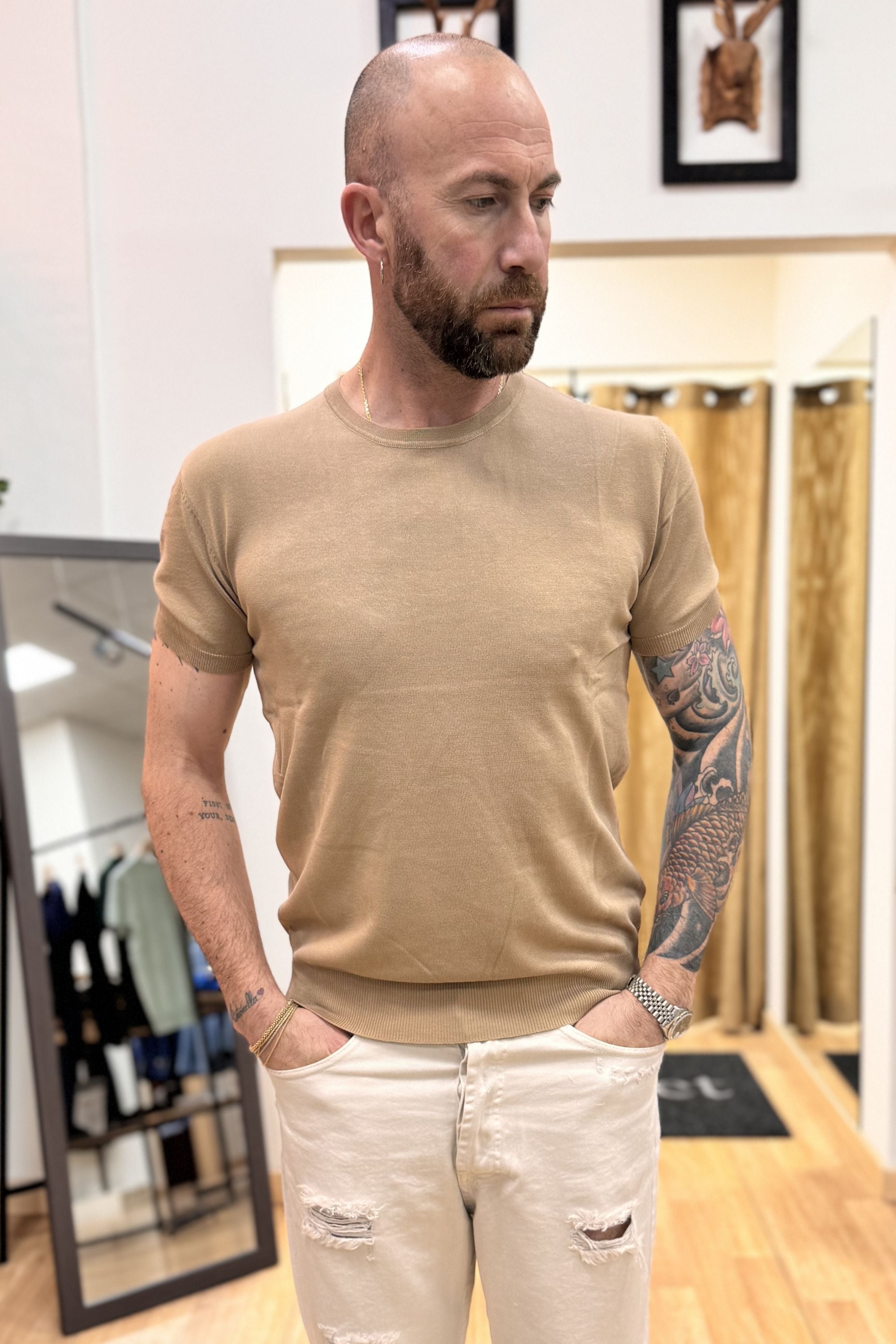 Maglioncino GiroGola  Cammello