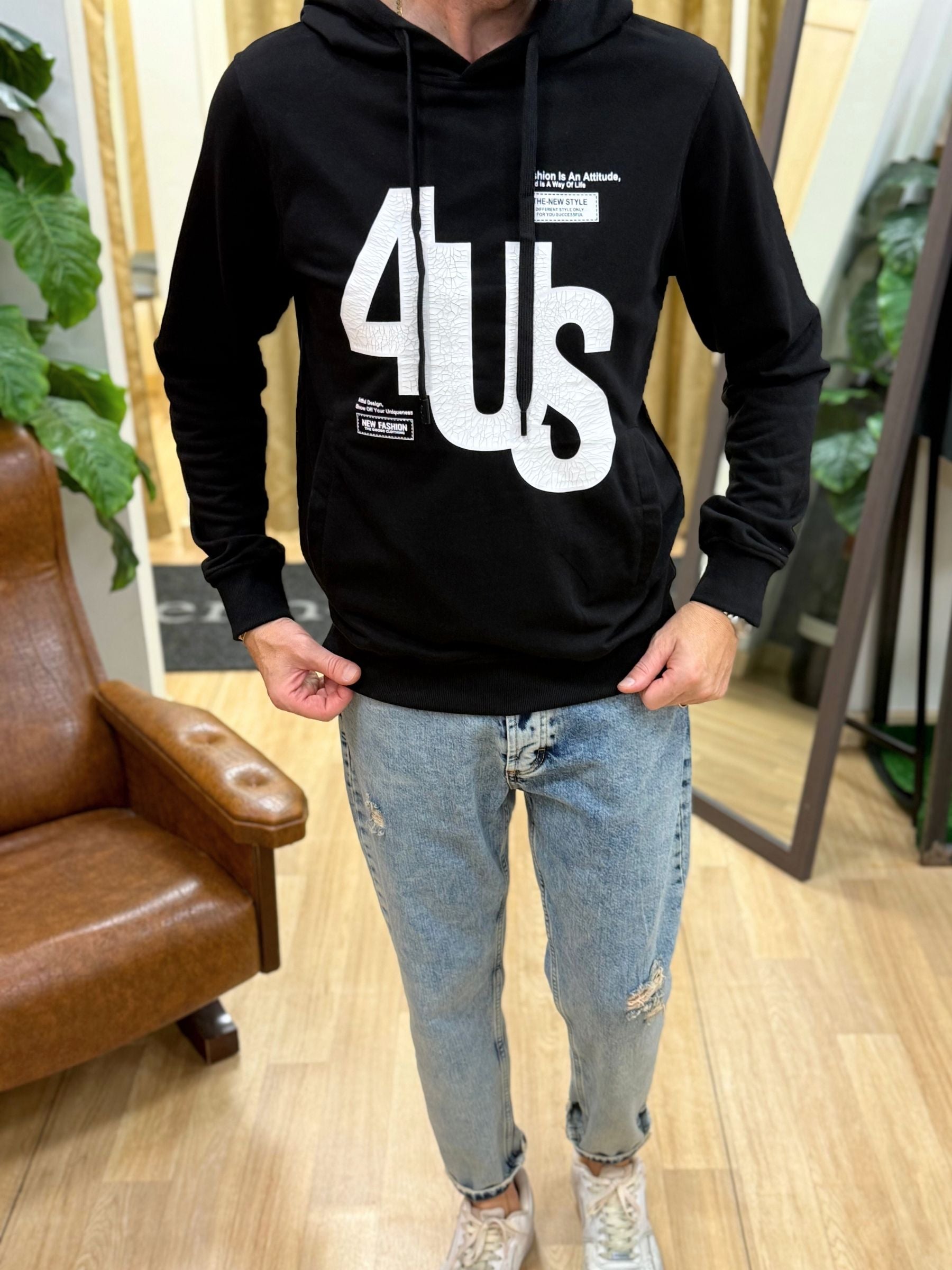 Felpa 4US 1998 Nero