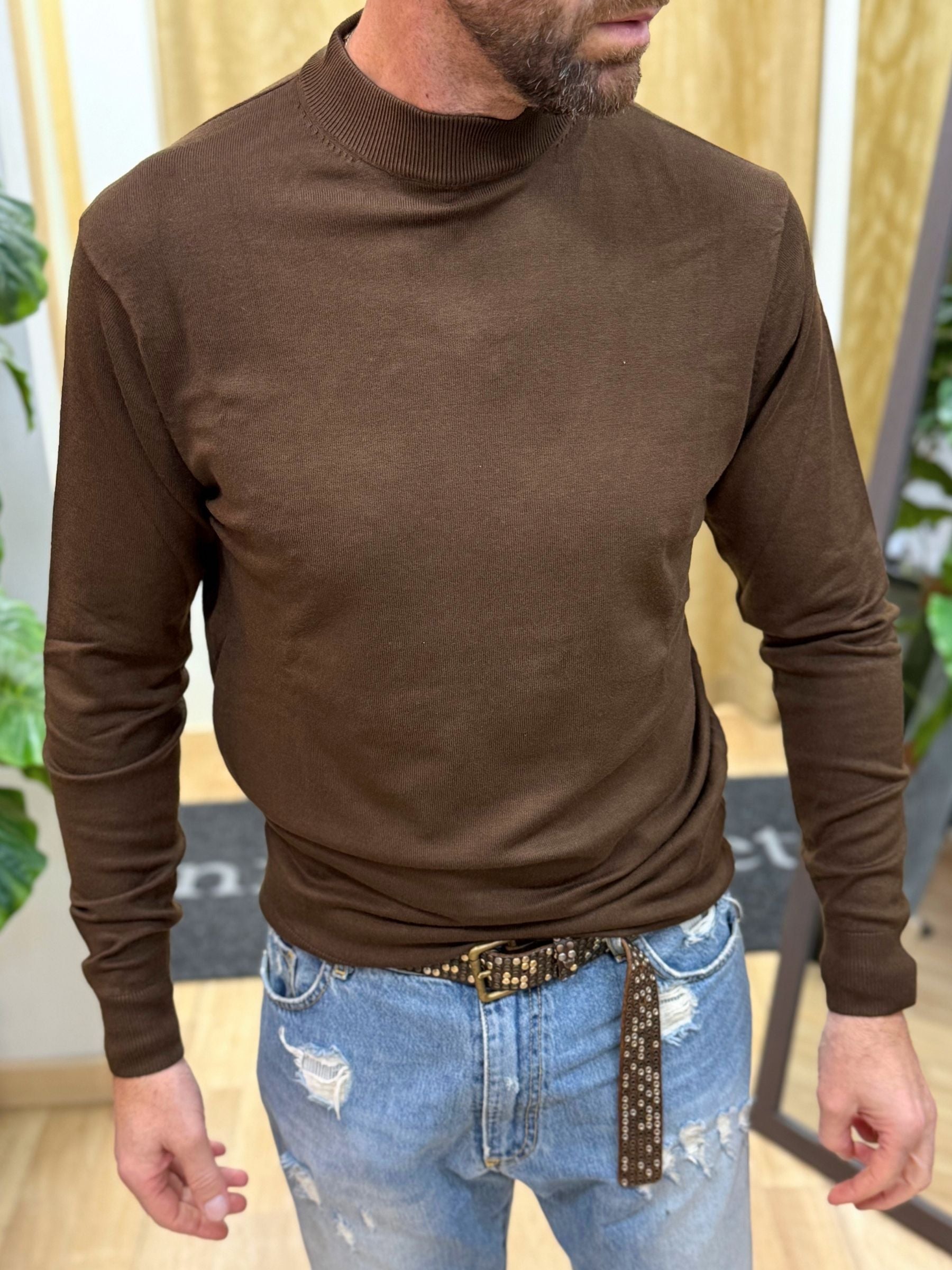 Maglia Lupetto Marrone