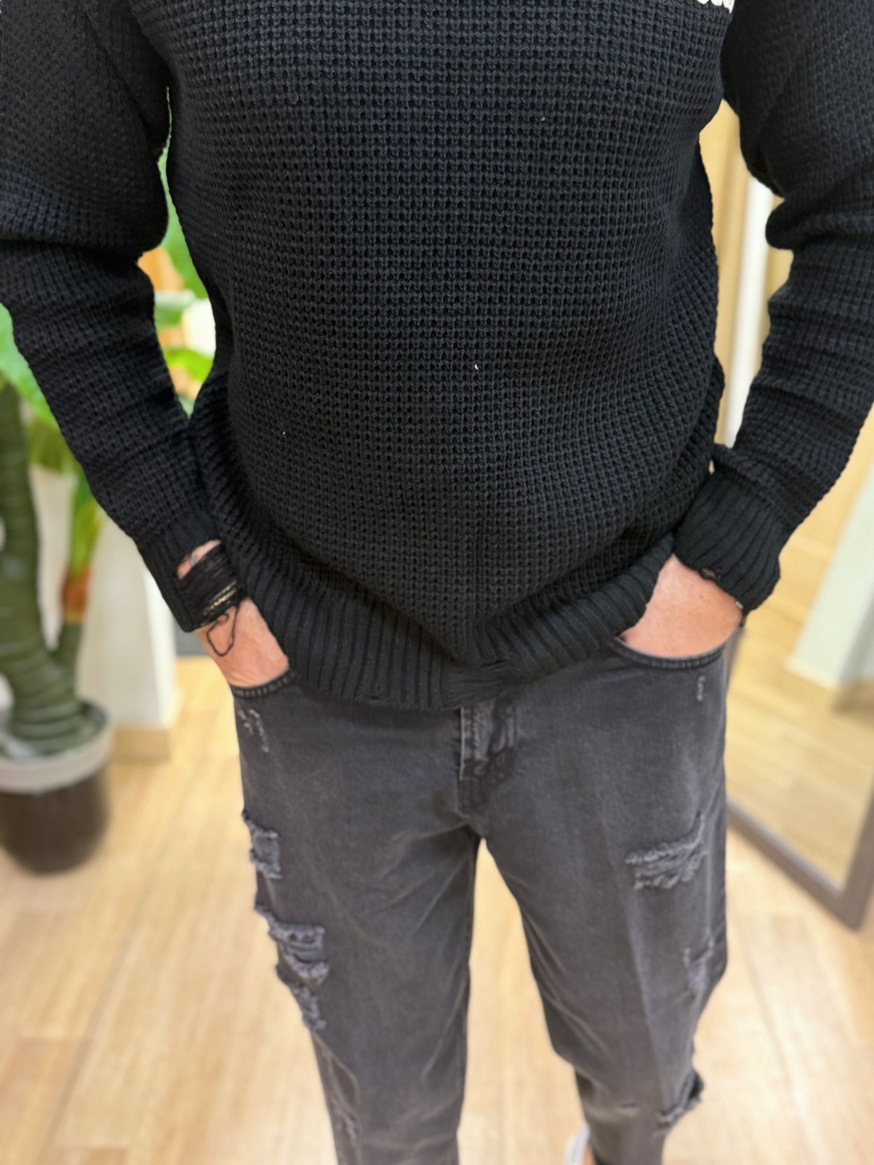 Maglioncino Girogola Find  Nero