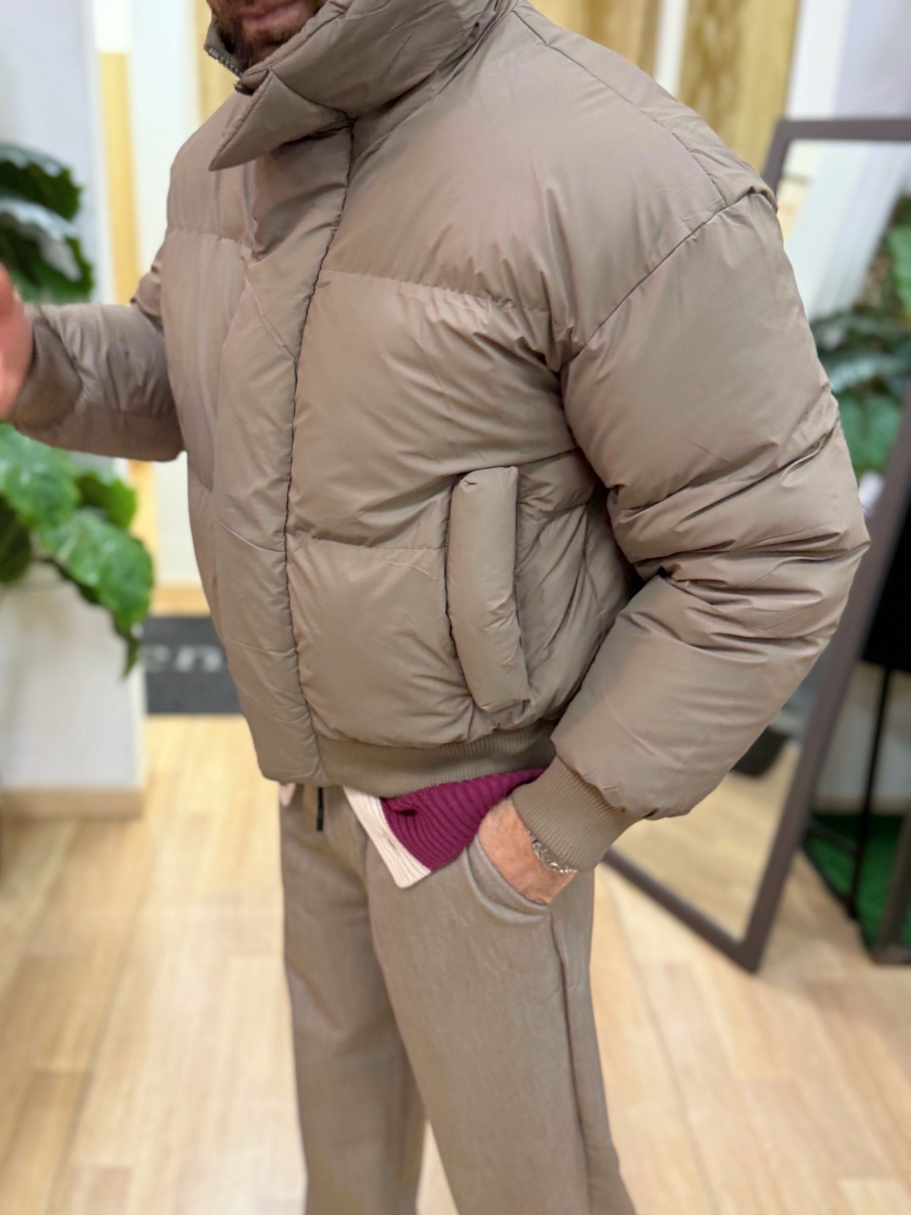 Bomber Cropped Beige