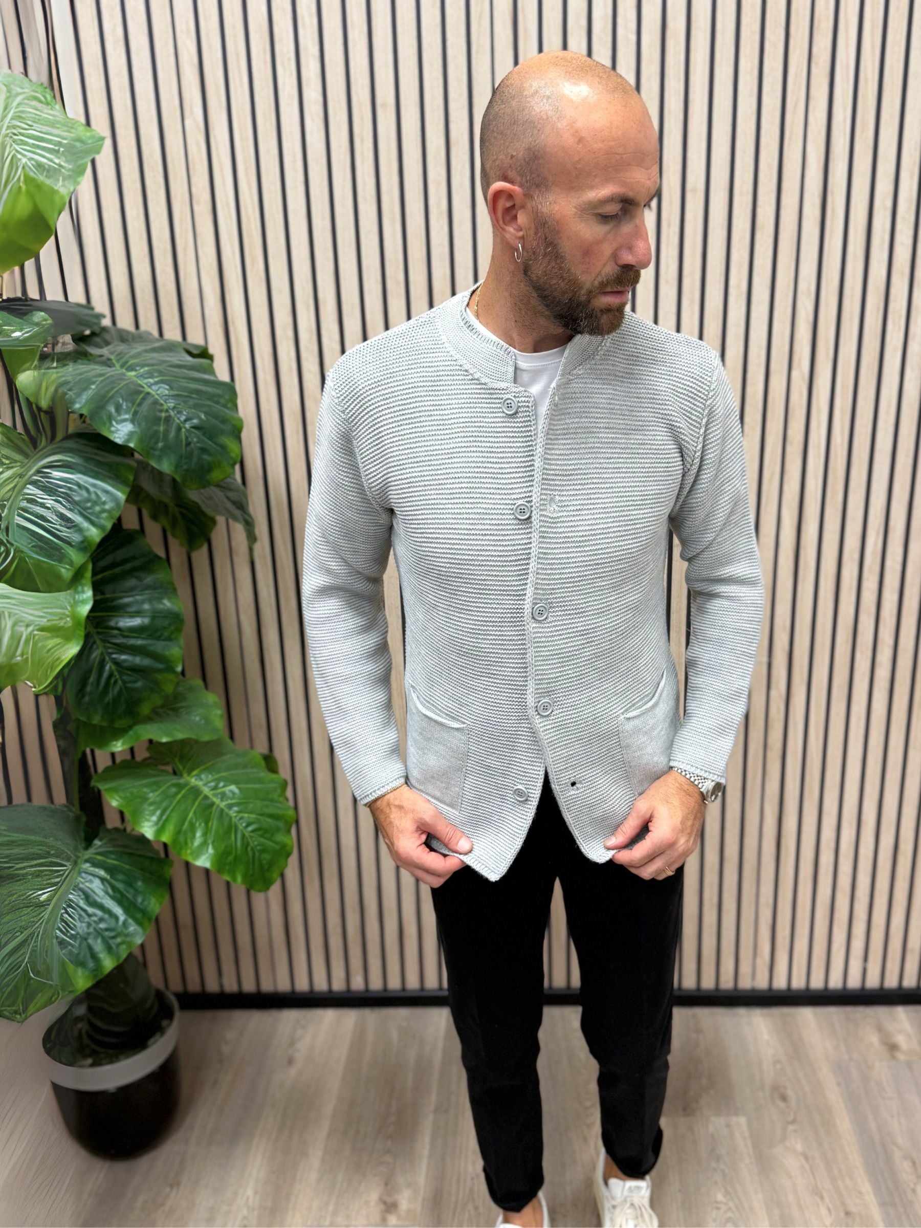Cardigan Koreano Grigio