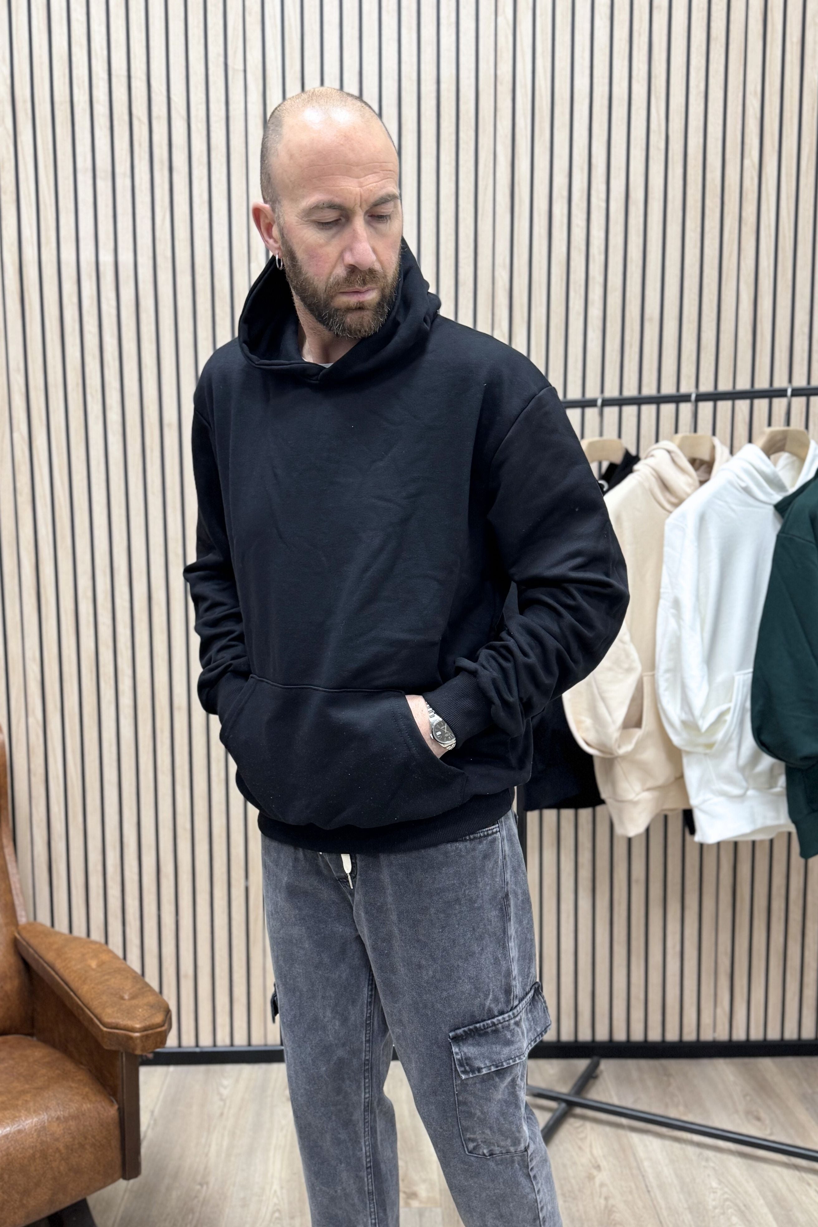 Felpa Boxy-Fit Summer25 Nero