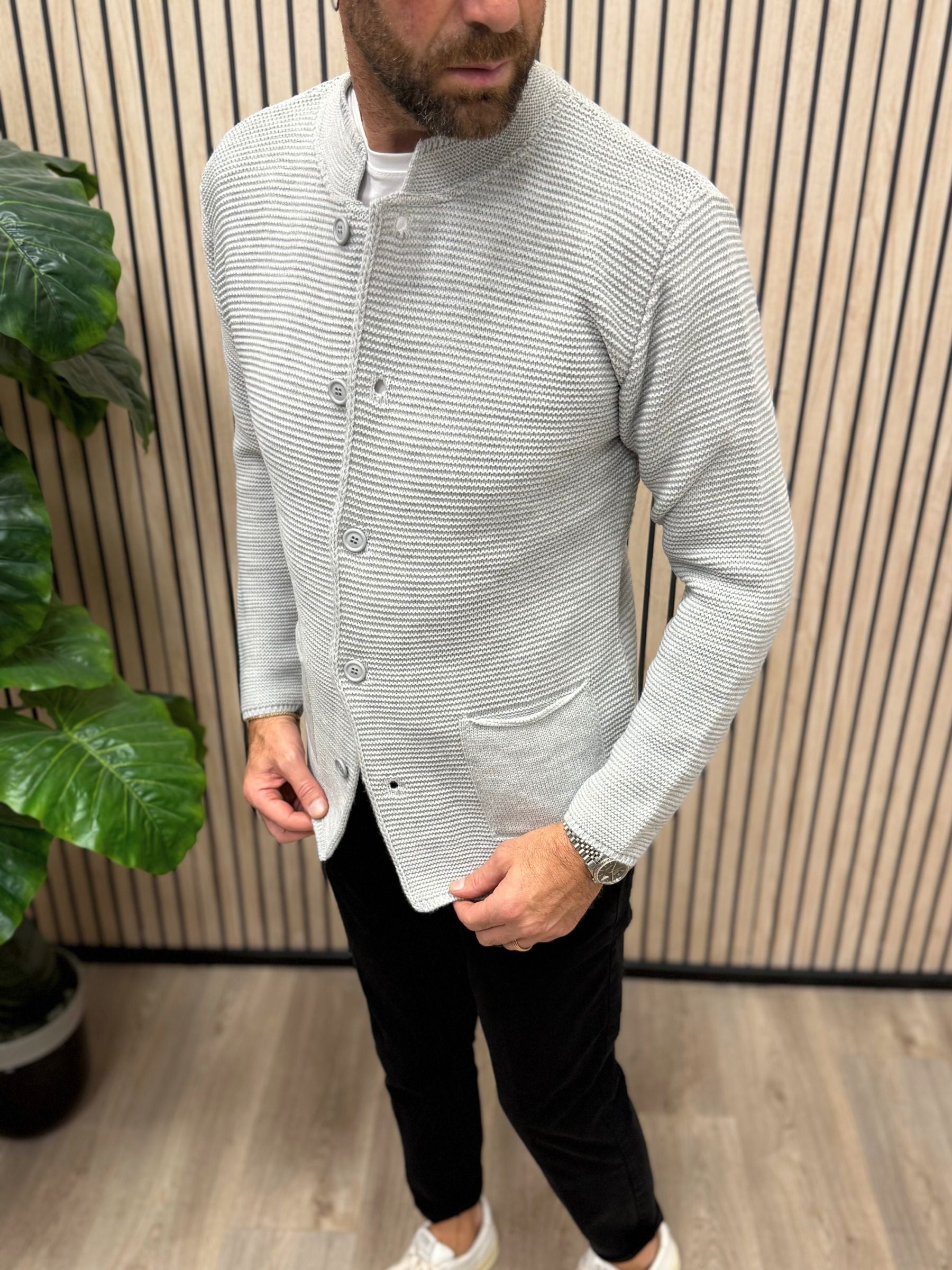 Cardigan Koreano Grigio