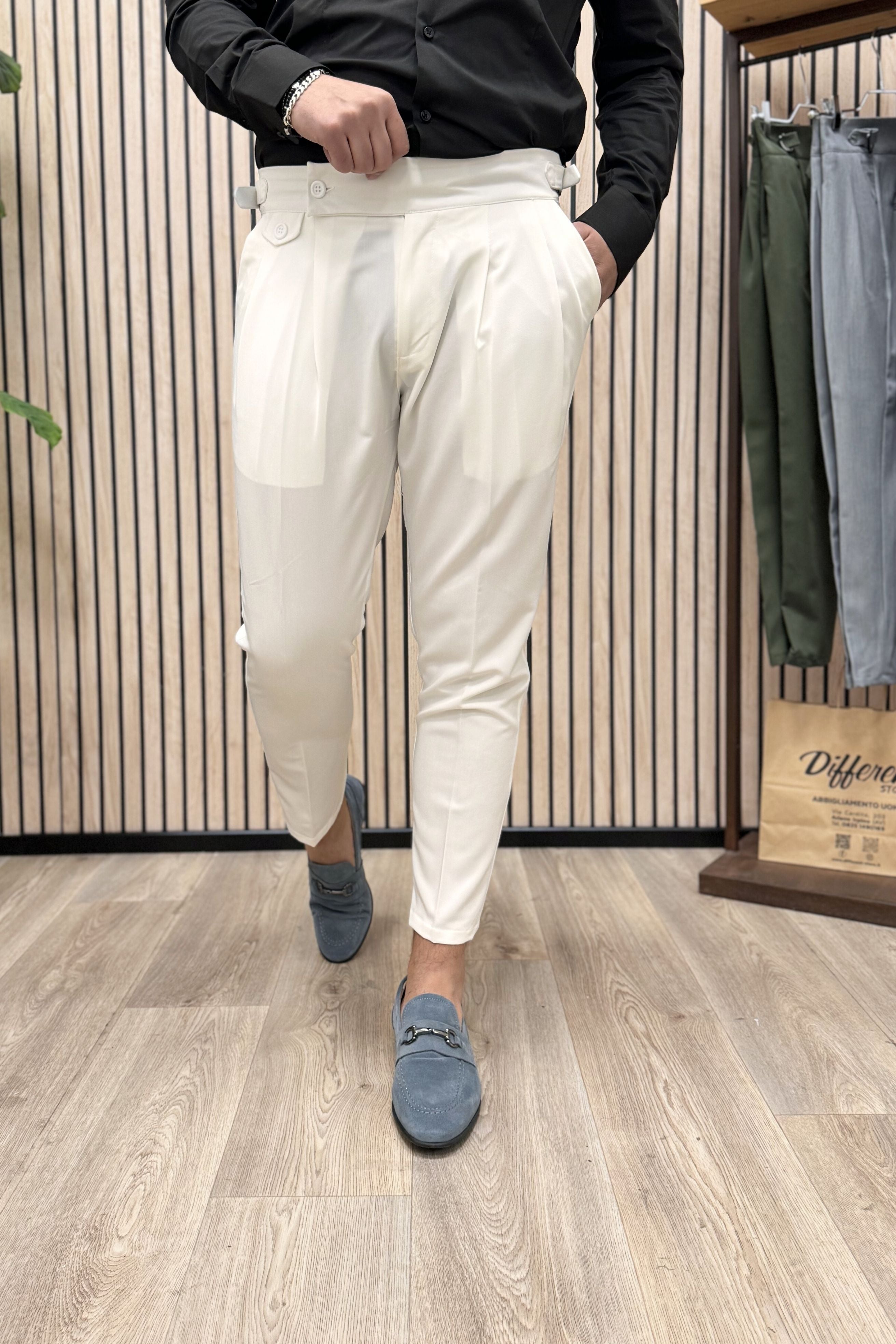 Pantalone MonteCarlo Bianco