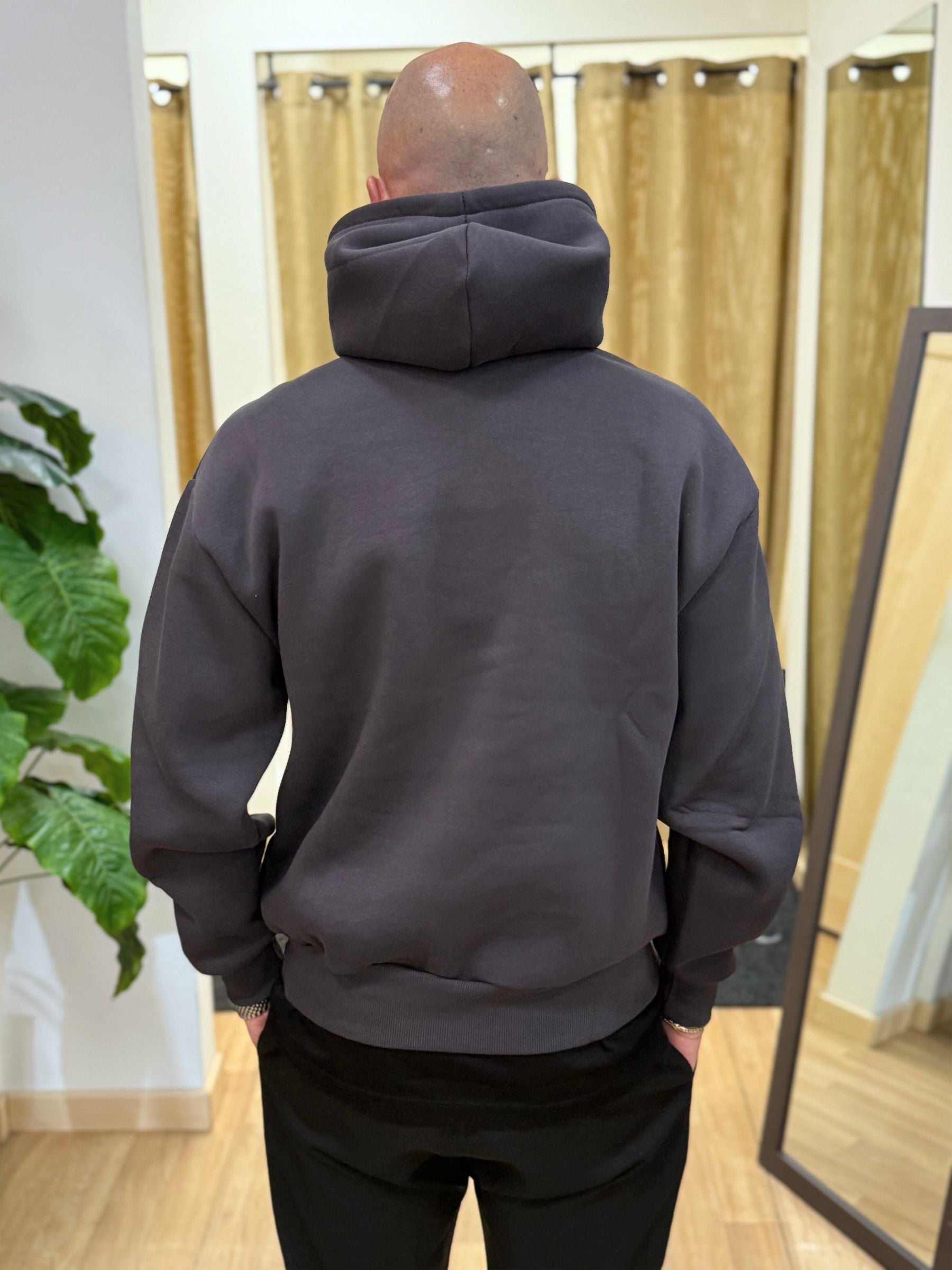 Felpa Boxy-Fit Piombo