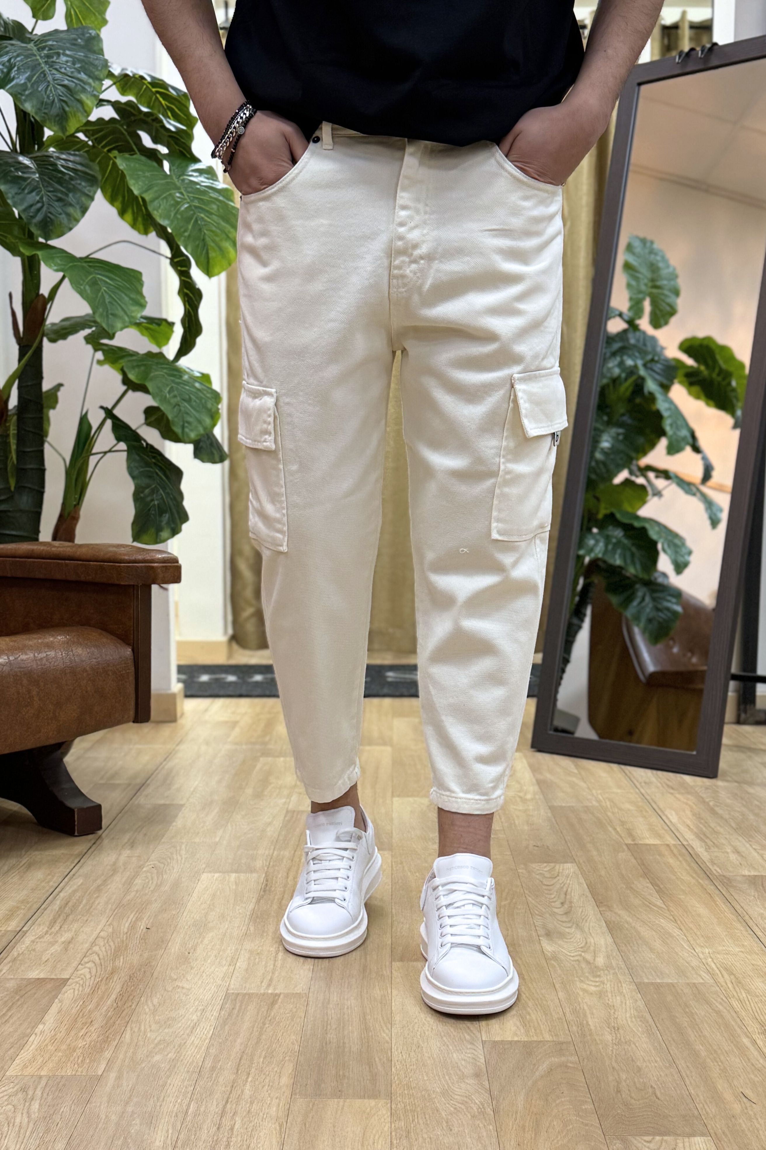 Jeans Cargo Different Panna