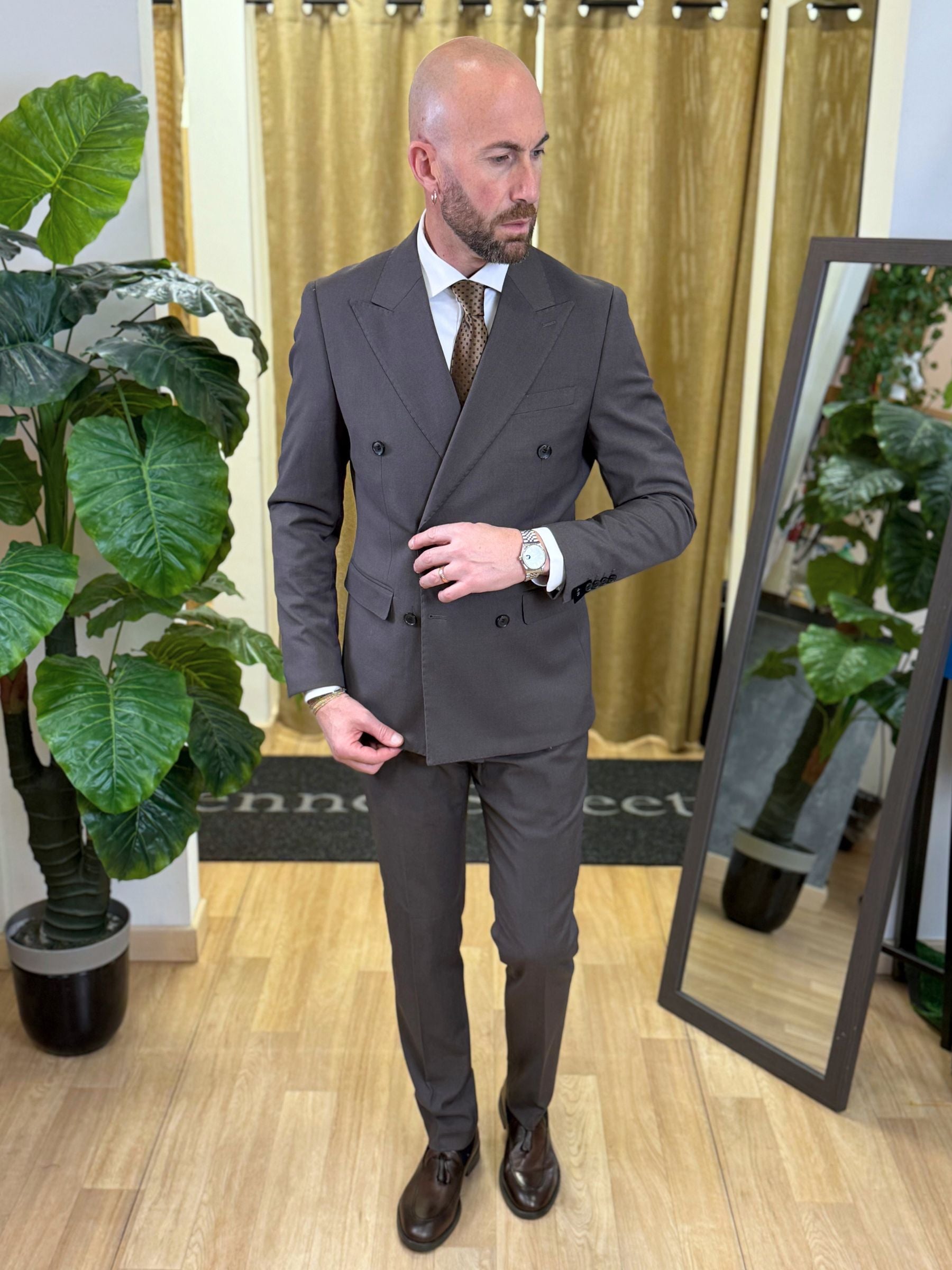 Abito DoppioPetto Fango