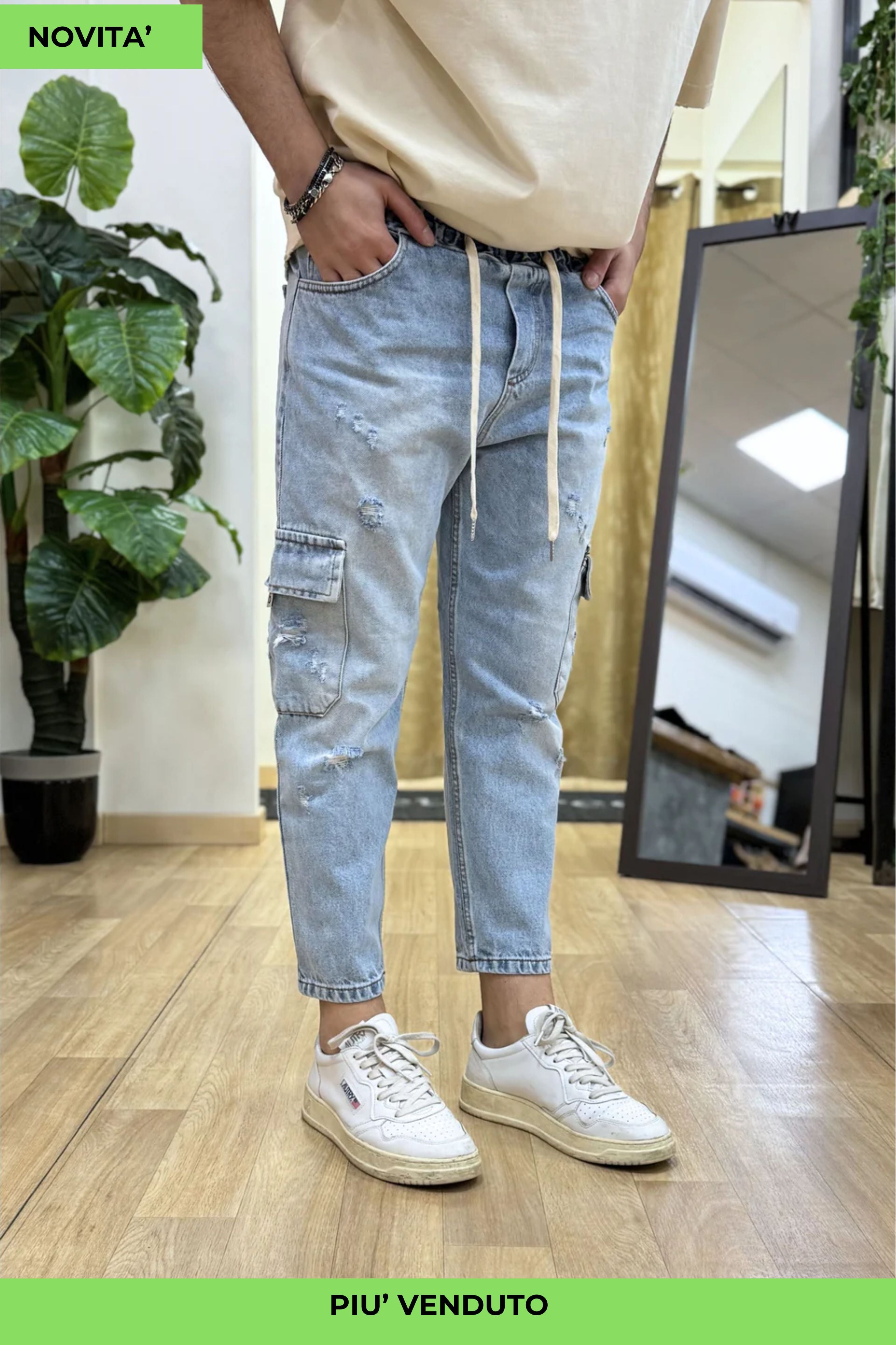 PantaJeans Cargo Strappi