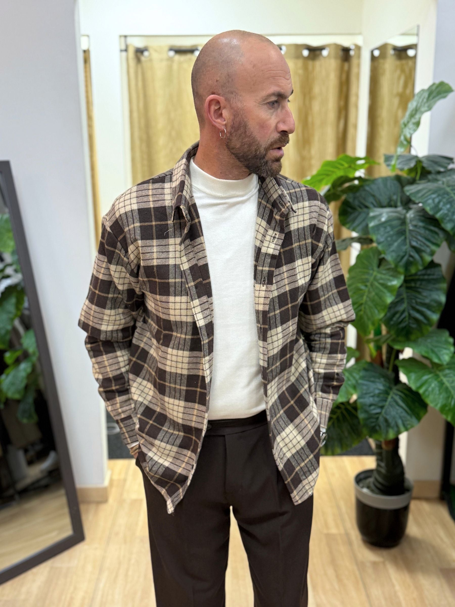 Camicione Scozzese Marrone