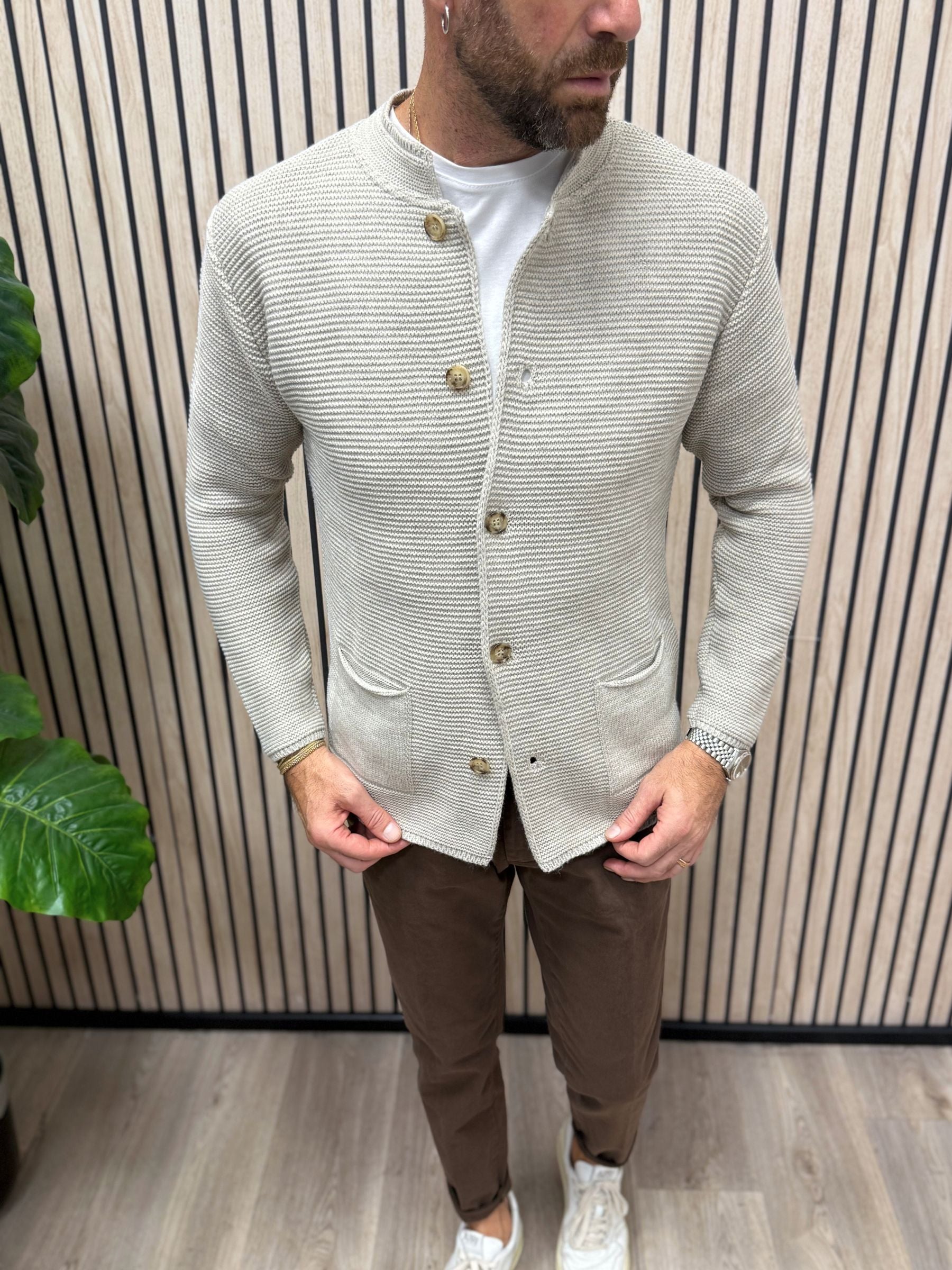 Cardigan Koreano Beige
