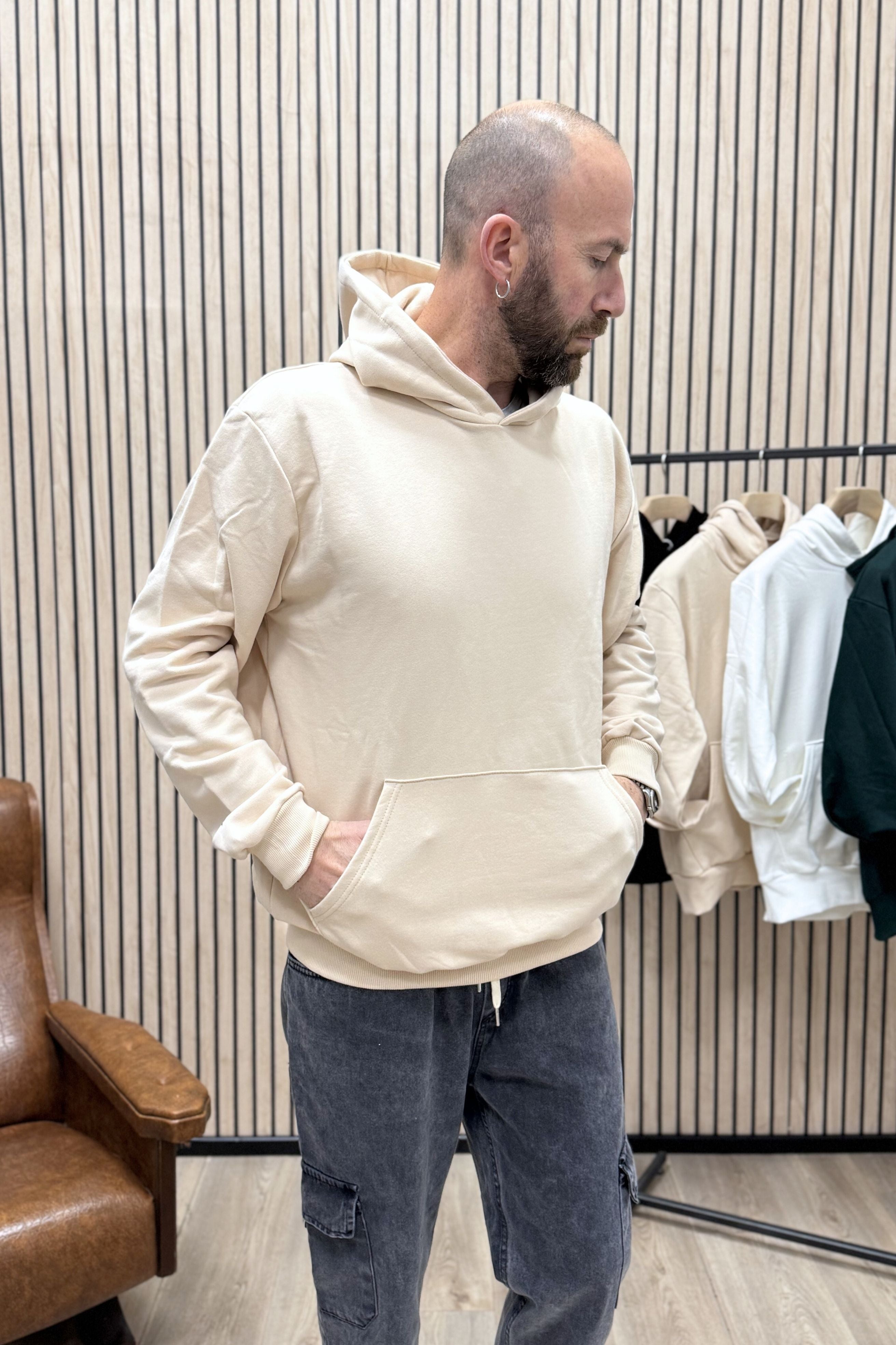 Felpa Boxy-Fit Summer25 Beige