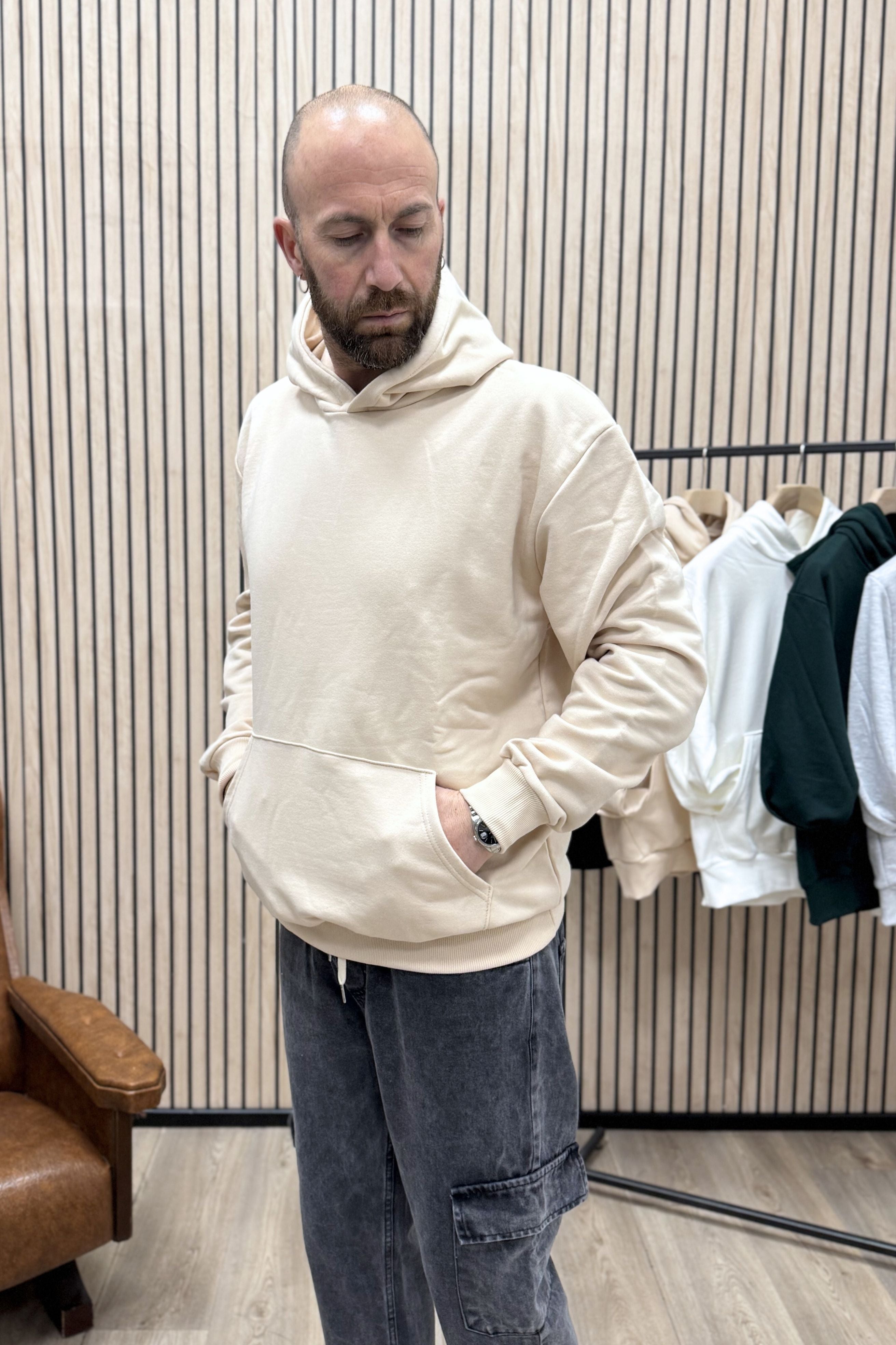 Felpa Boxy-Fit Summer25 Beige