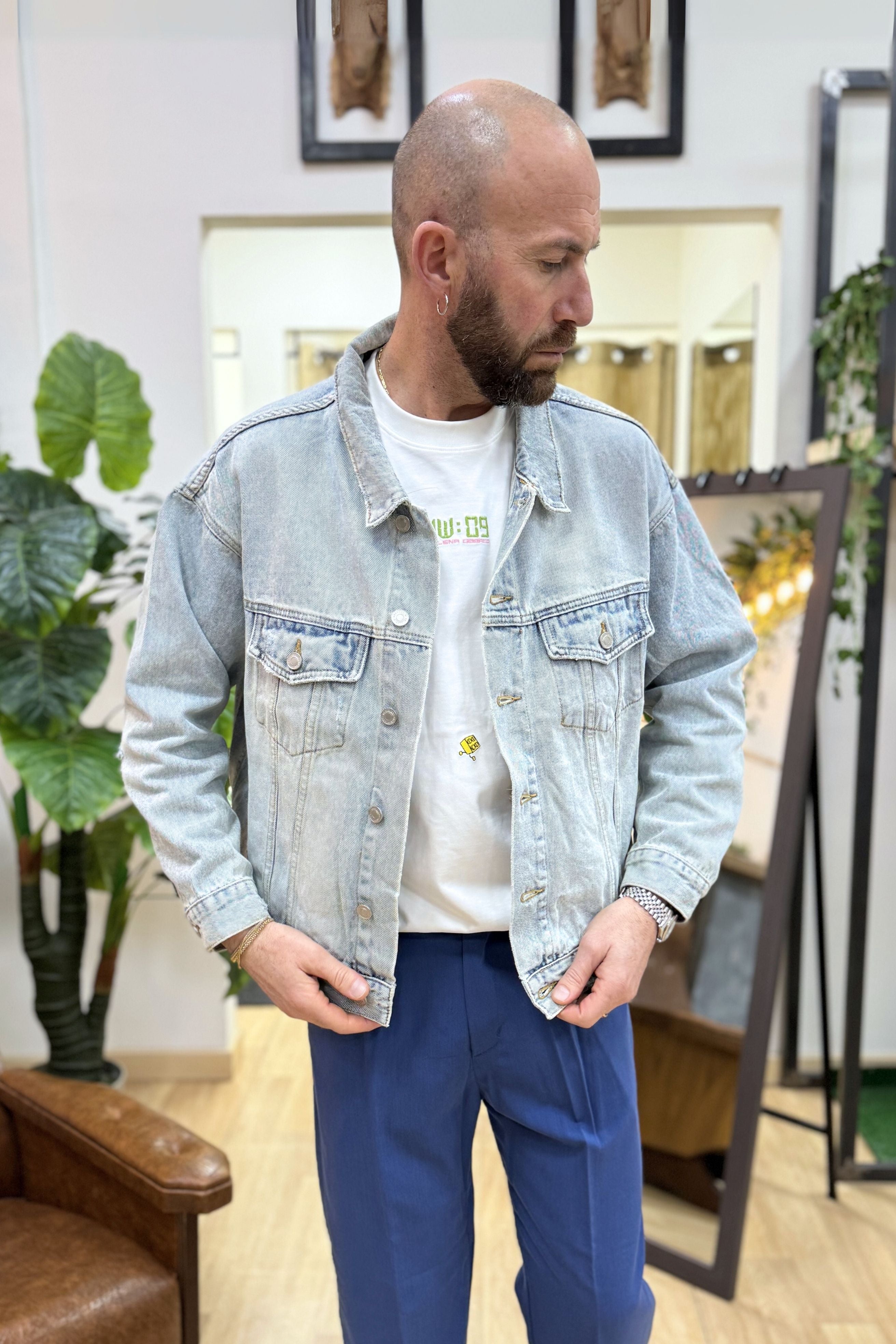 Camicione Jeans Cropped
