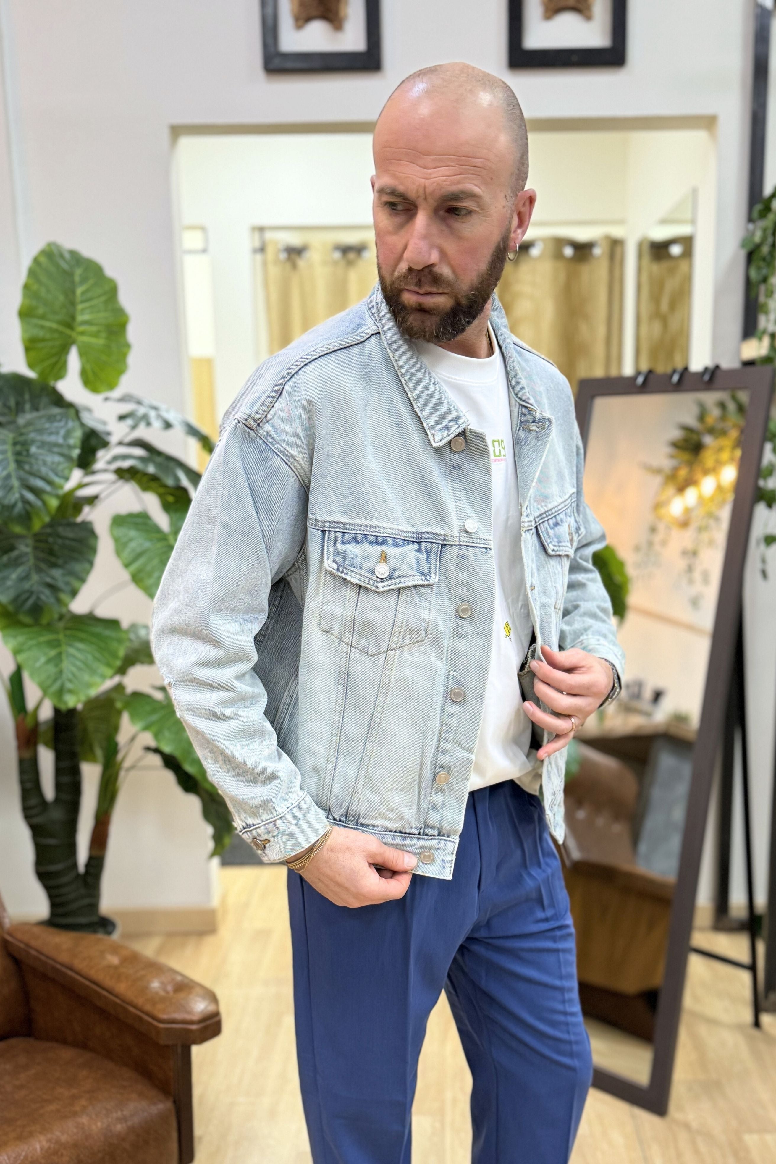 Camicione Jeans Cropped