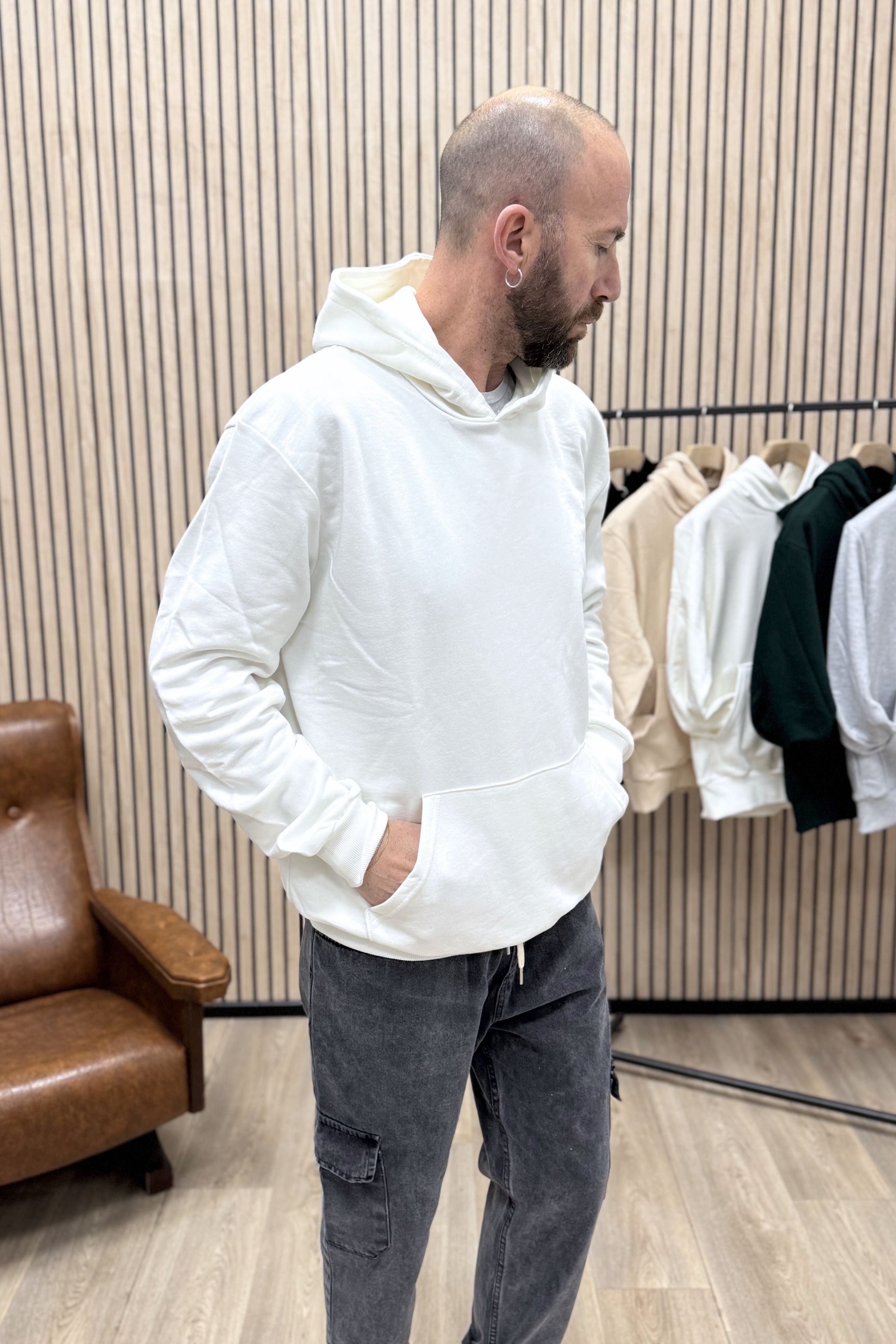 Felpa Boxy-Fit Summer25 Bianco