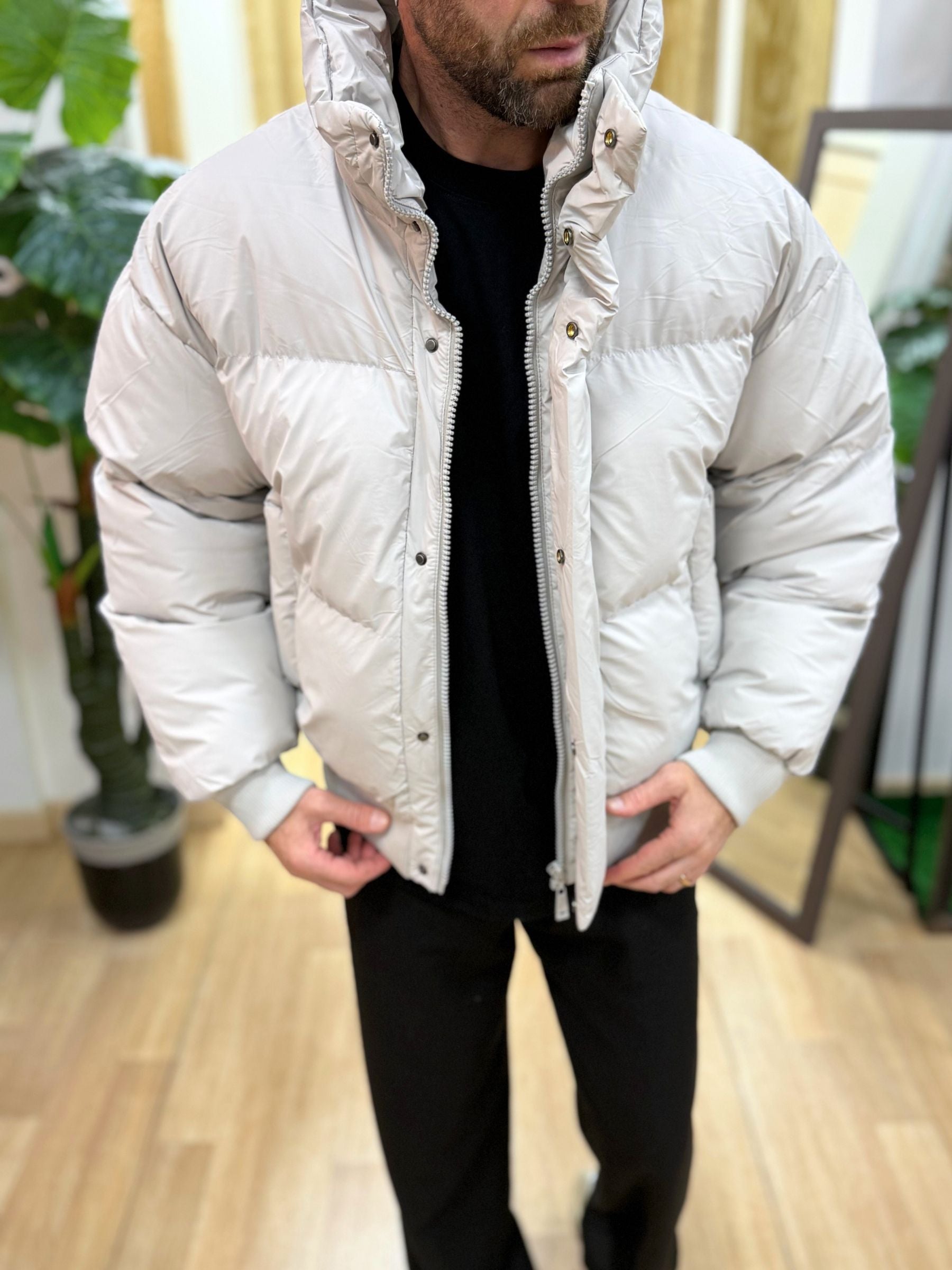 Bomber Cropped Ghiaccio