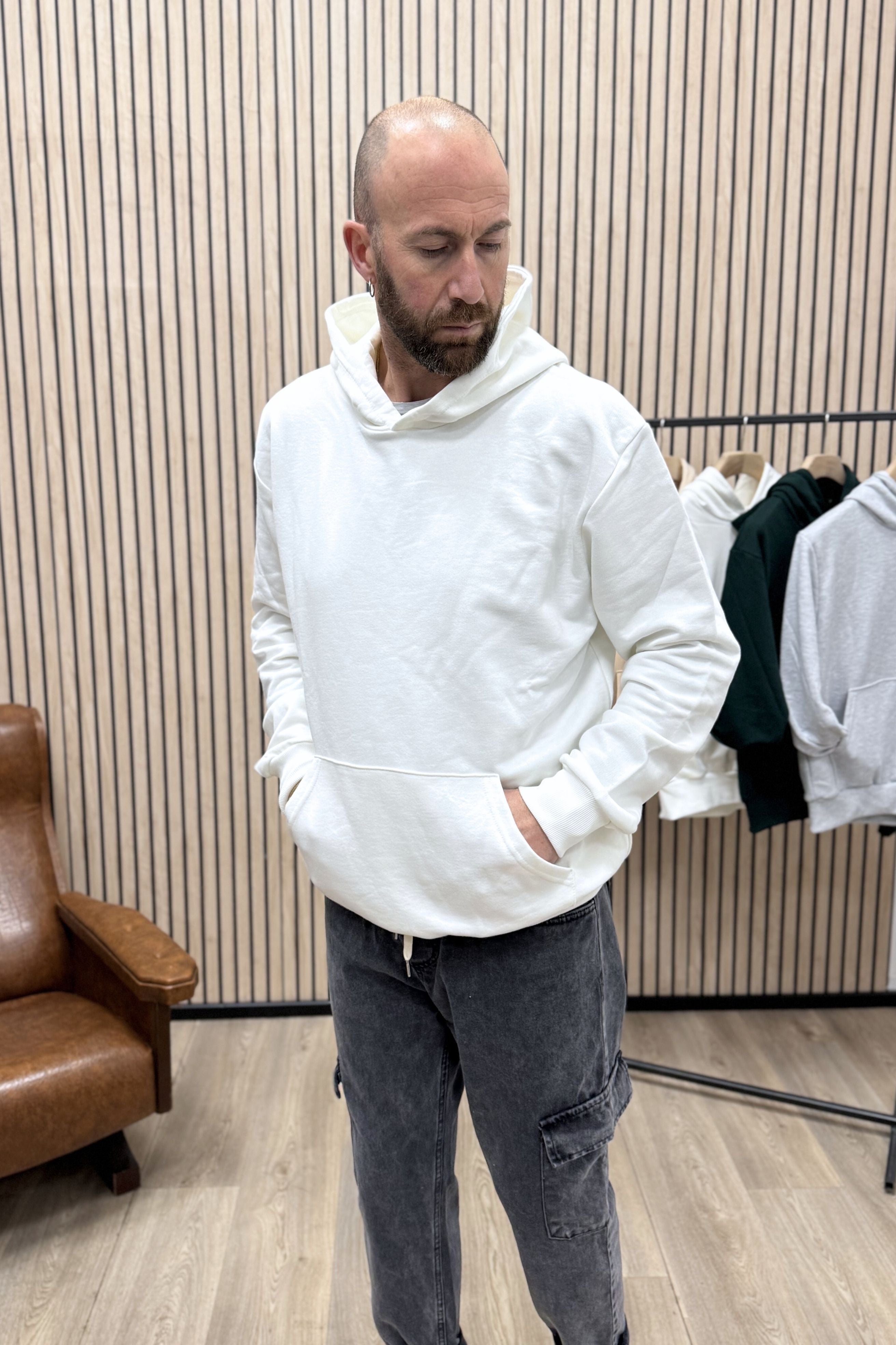 Felpa Boxy-Fit Summer25 Bianco